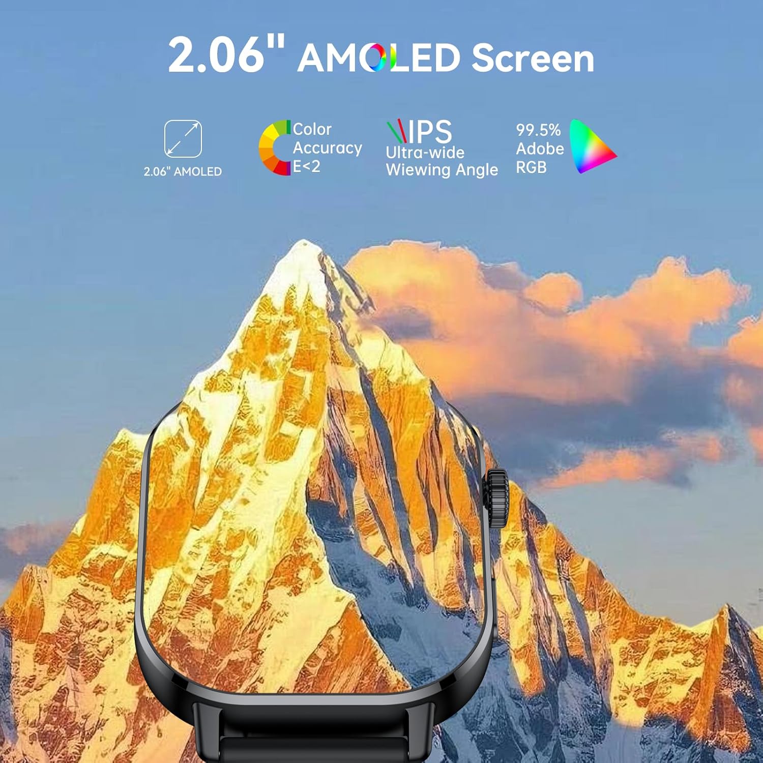 GPS AMOLED Smart Watch 178 Sports 5ATM Bluetooth Call