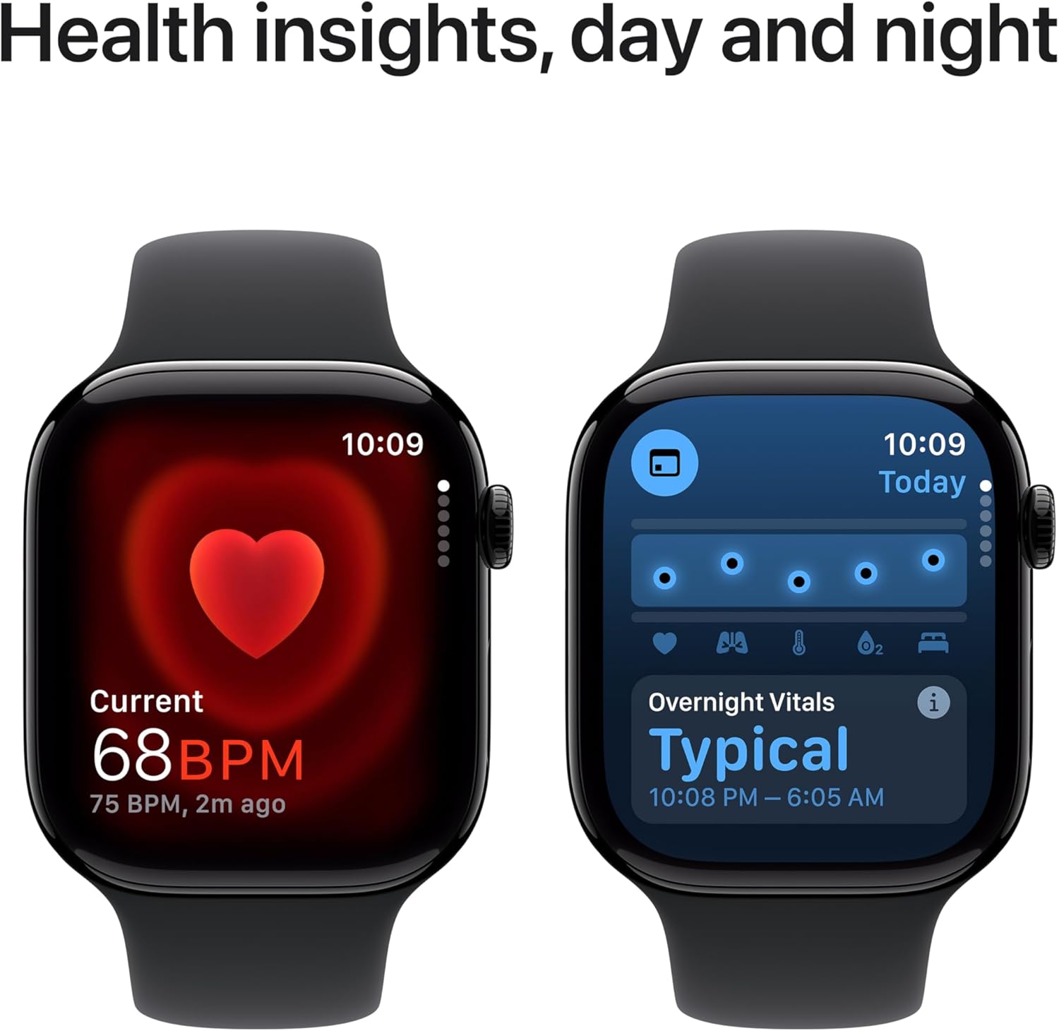 46mm GPS Smart Watch Jet Black Fitness ECG