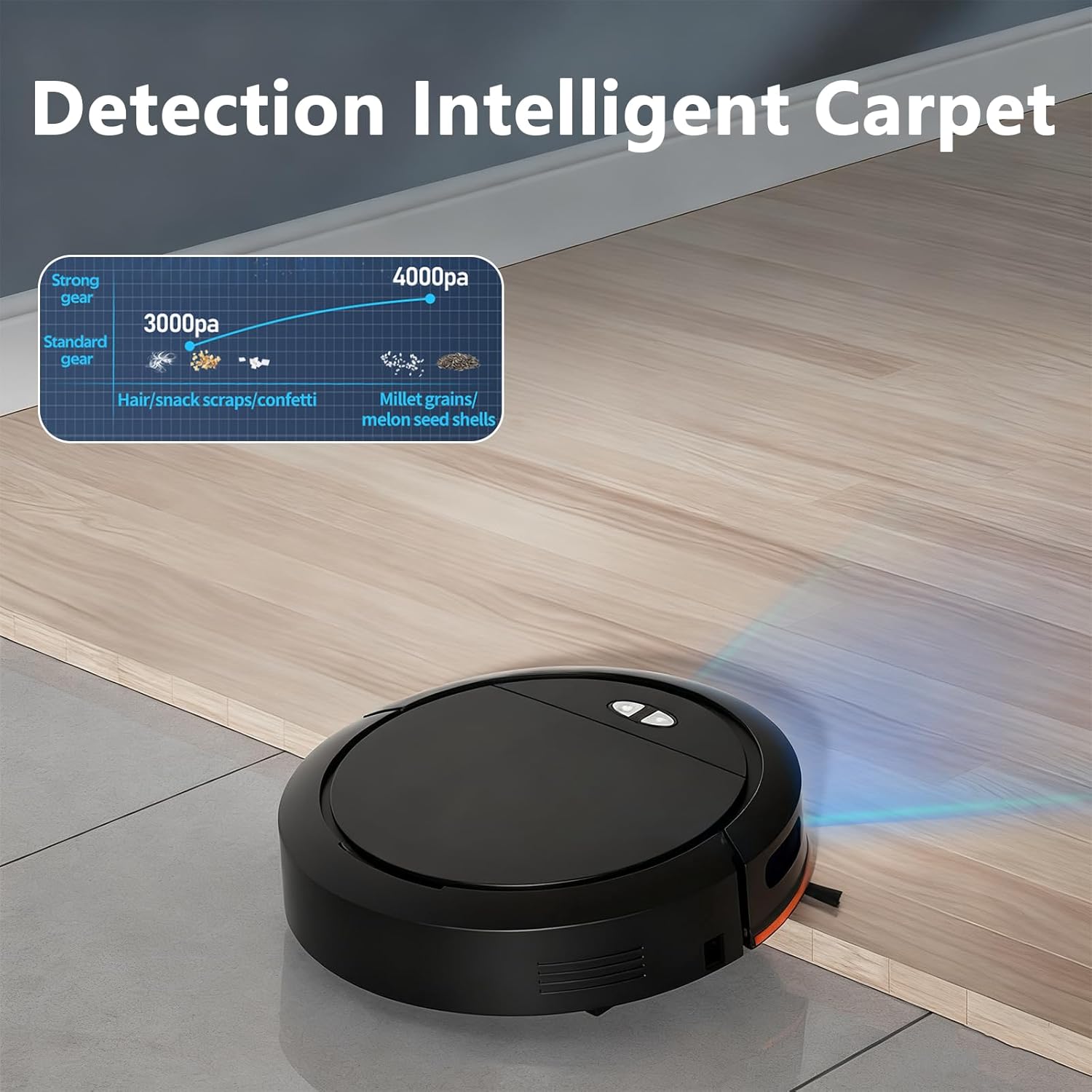 Robot Vacuum Cleaner 4000Pa WiFi App Smart Mapping Mop Auto Recharge