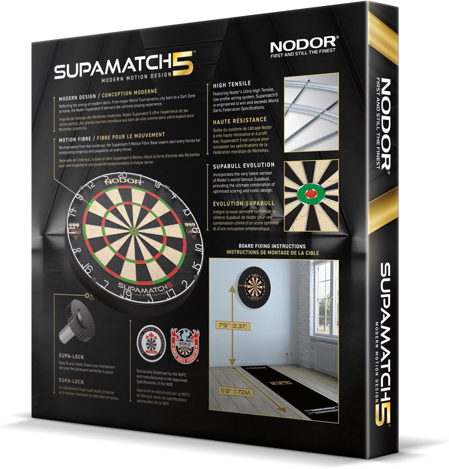 Professional Dart Board Sisal Low Profile Wire Tournament Size