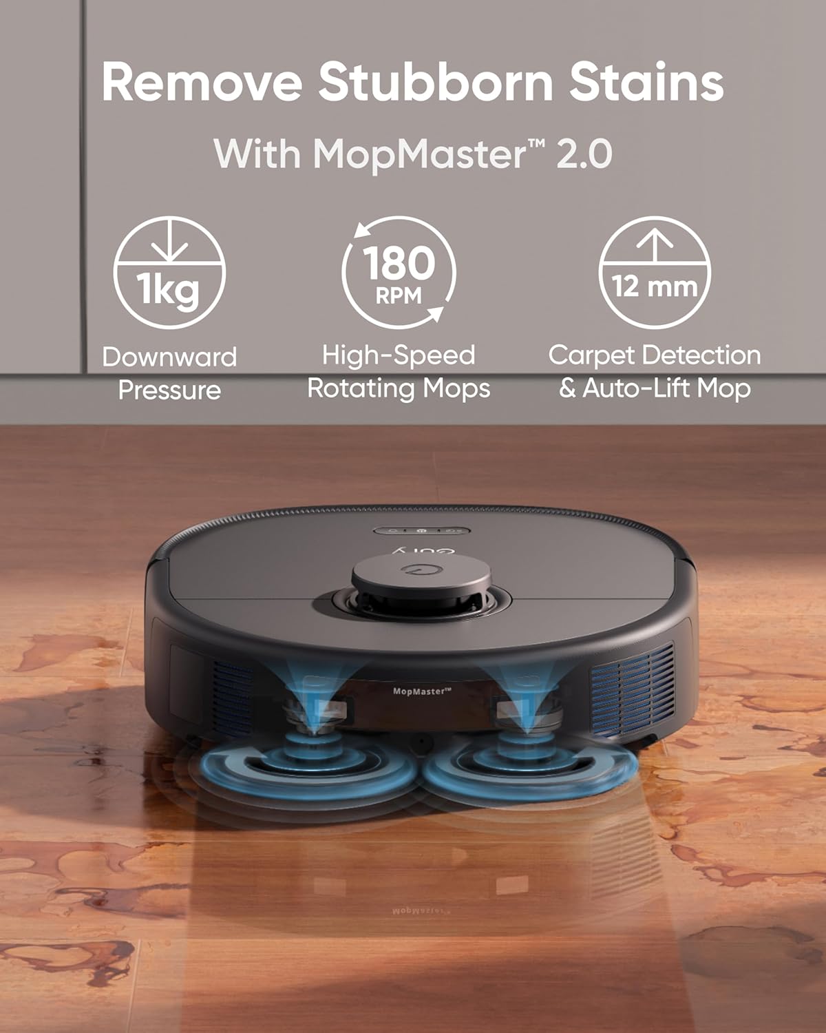 Robot Vacuum Mop 8000Pa Auto Empty Wash Dry AI Mapping Carpet Lift