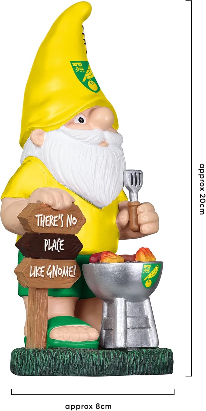 BBQ Gnome Garden Ornament Football Fan Grill Decor Outdoor