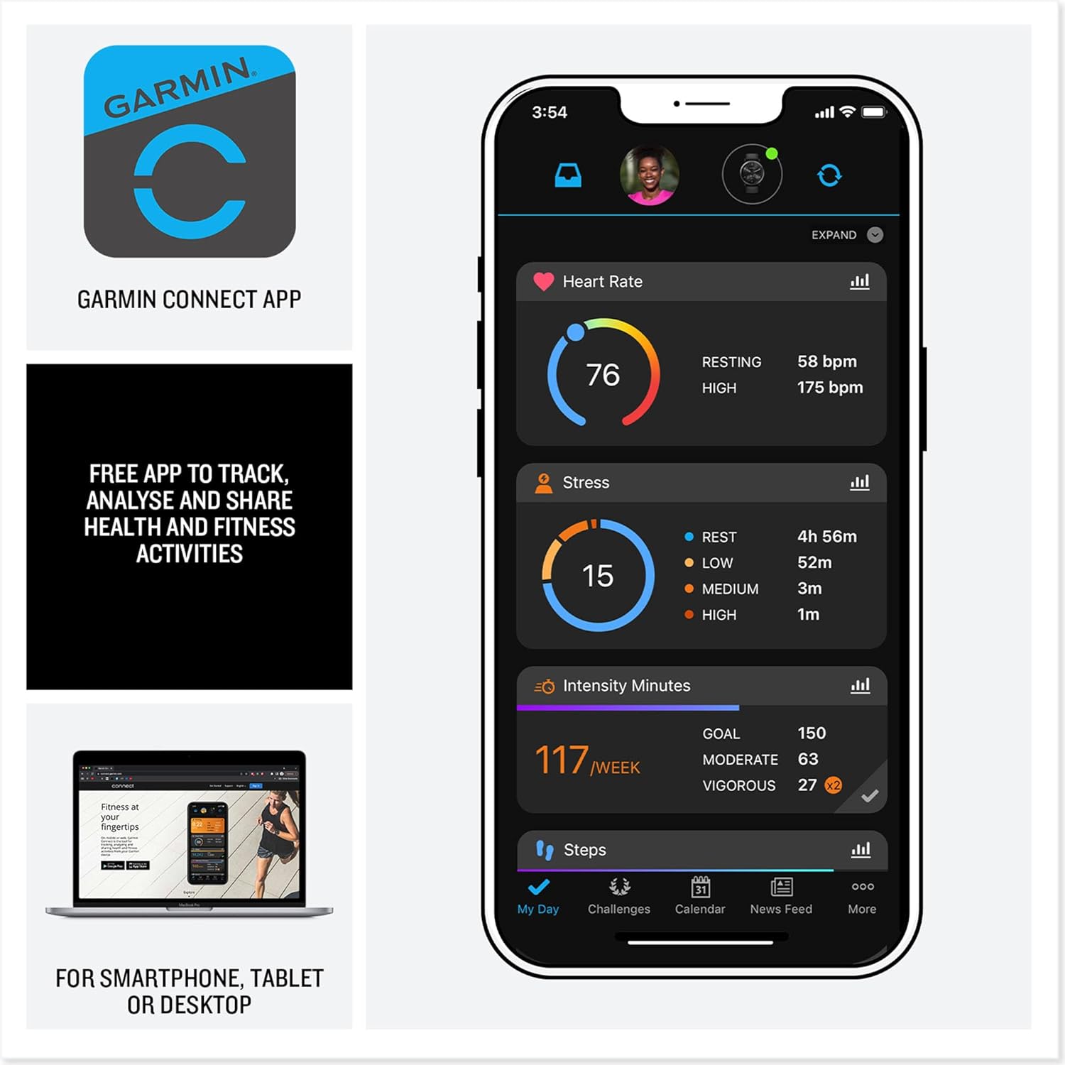 AMOLED GPS Smart Watch Health Fitness Tracker