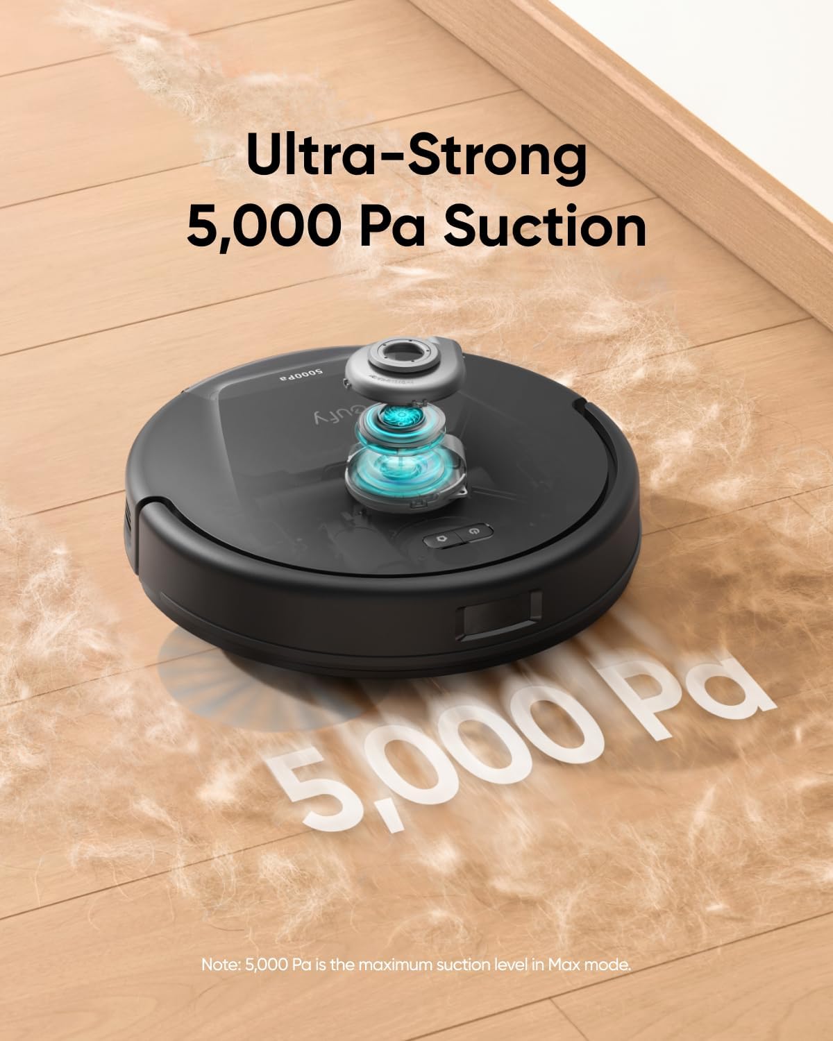 Robot Vacuum 5000Pa LiDAR Smart Mapping App Pet Hair + Body Scale
