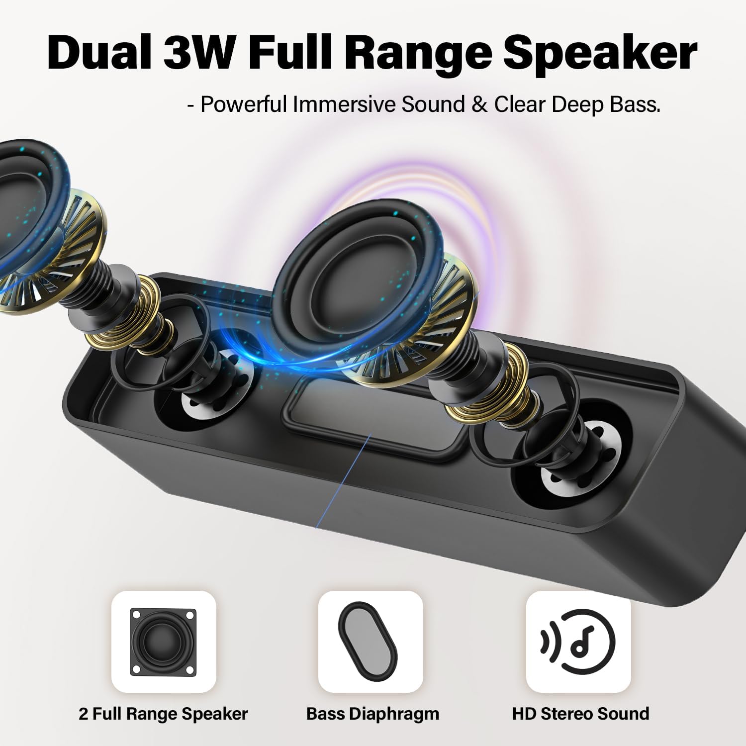 USB Computer Soundbar Speaker Plug & Play Mini Desktop PC Laptop