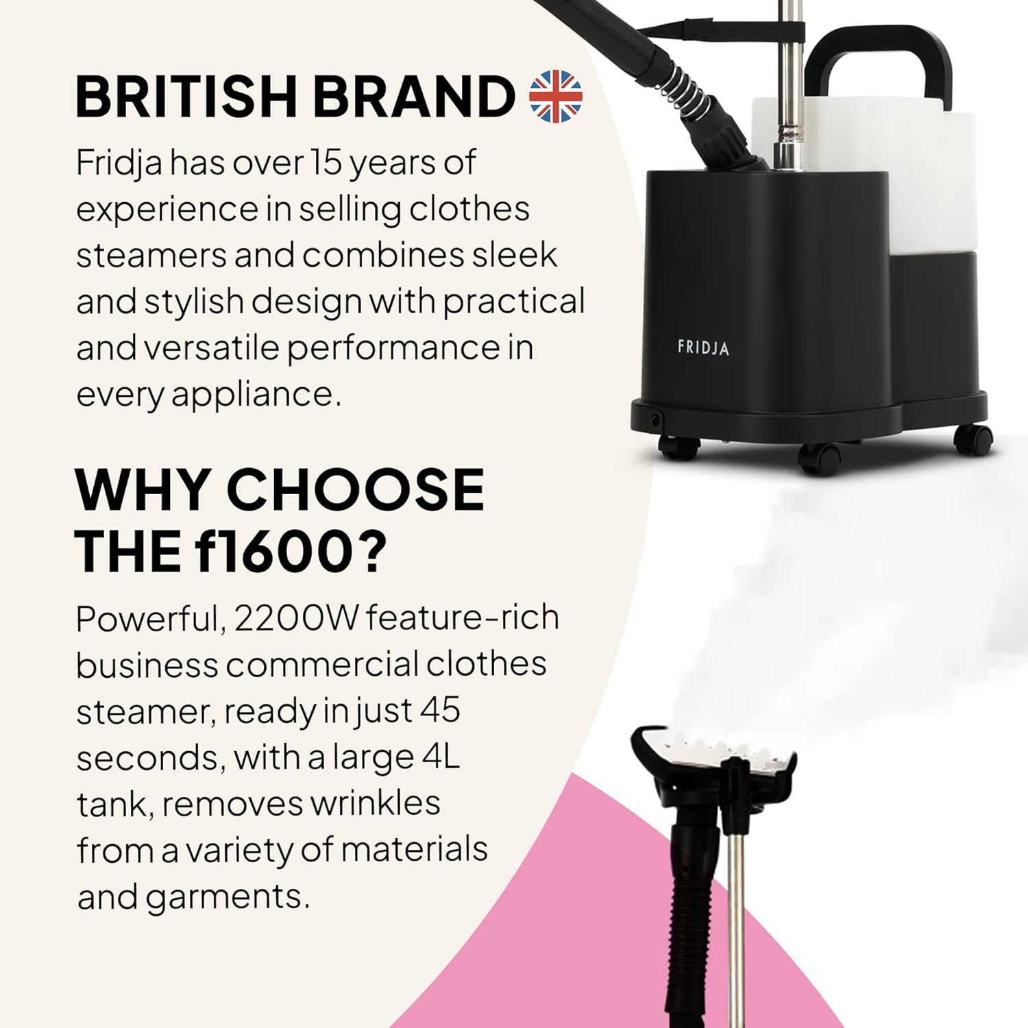 Commercial Garment Steamer 2200W 4L Tank 120min Steam Upright