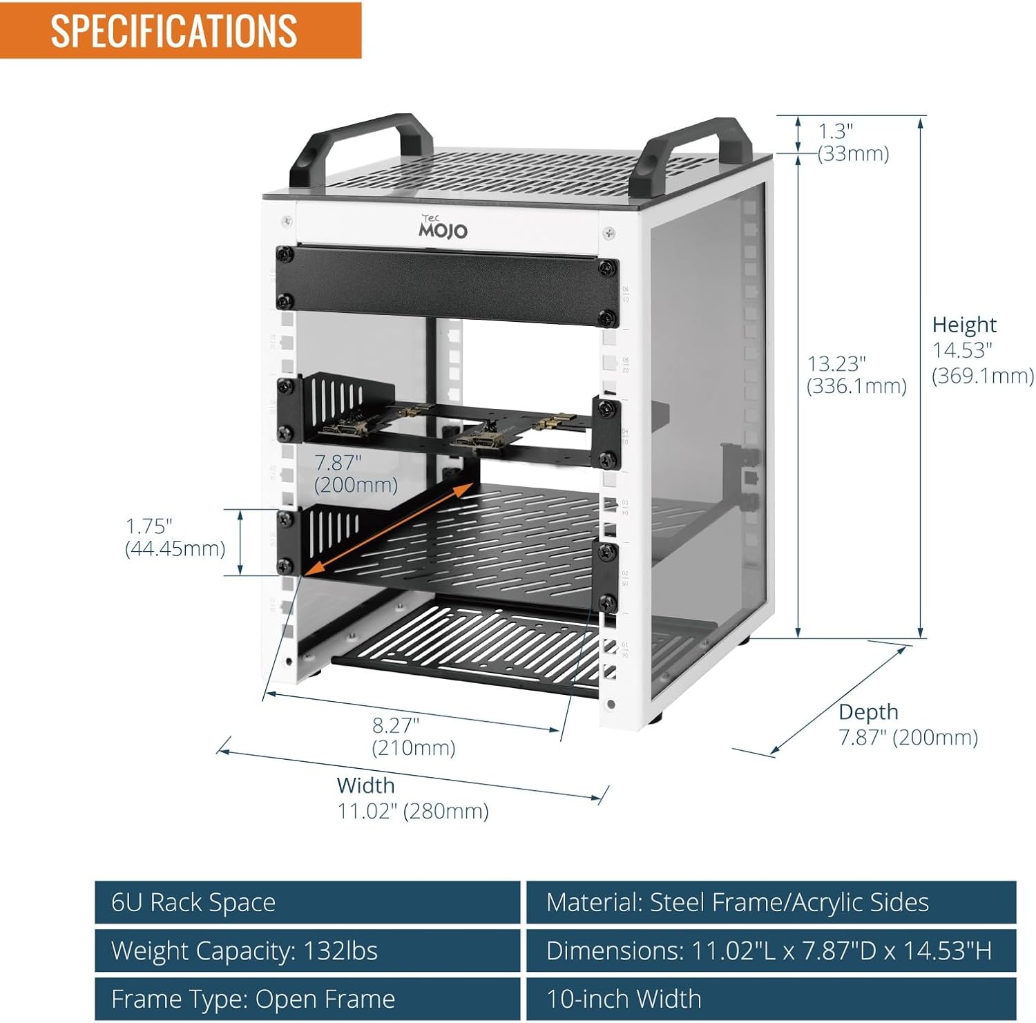 10 Inch 6U Desktop Mini Rack NAS Server Cabinet