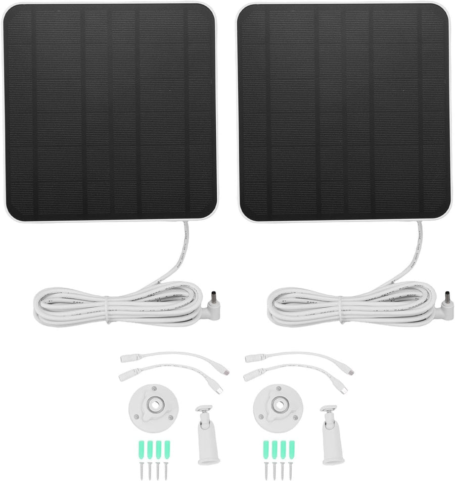 2 Pack 12W Solar Panels for Ring Camera IP65 9.8ft Cable