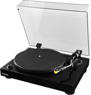 High Fidelity Belt-Drive Vinyl Record Player with Preamp & Wood Plinth