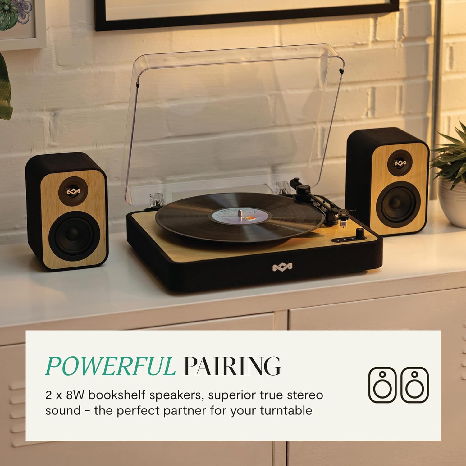 Bookshelf Bluetooth Speakers HiFi Stereo AUX RCA Turntable