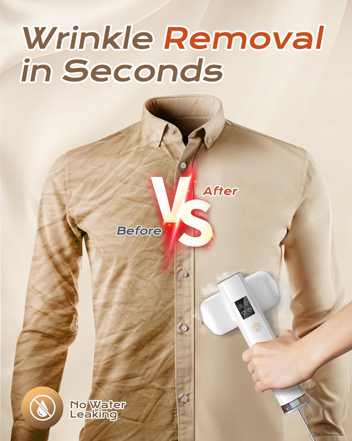 Handheld Garment Steamer 2in1 1100W Fast Heat Travel Iron