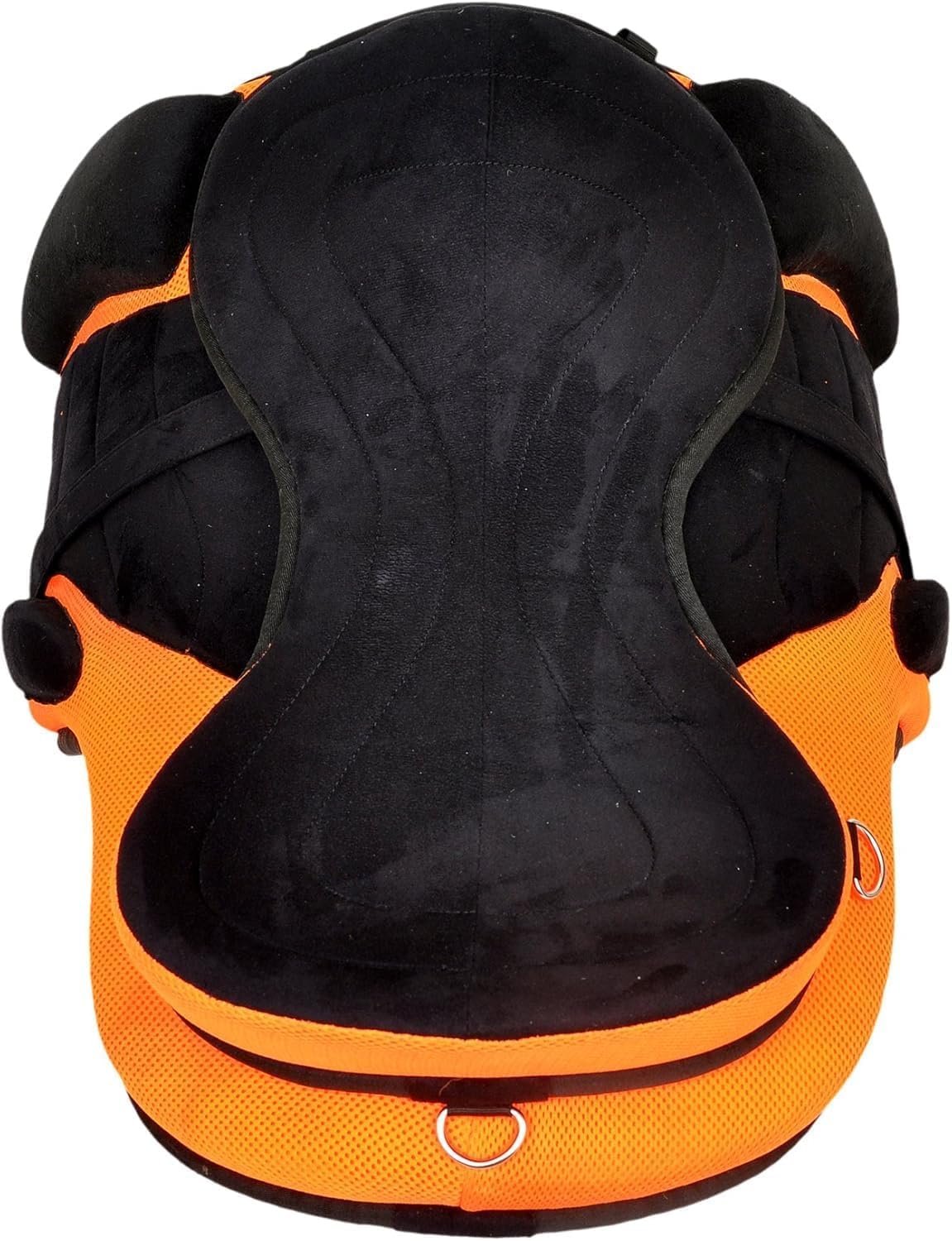 Treeless Horse Saddle 15 Inch Orange Synthetic Suede