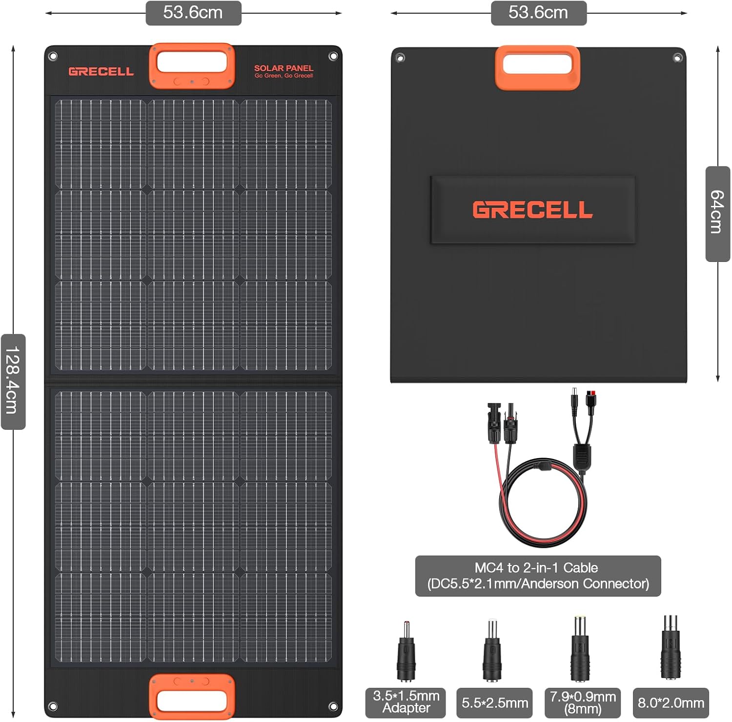 100W Foldable Solar Panel 20V Portable Charger Camping RV
