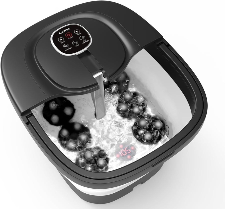 Electric Foot Spa Massager Heat Shiatsu Rollers Remote Foldable