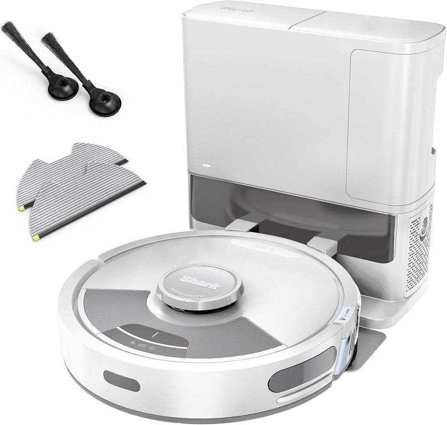 Robot Vacuum Mop Self Empty LiDAR Sonic Clean Pet Hair White