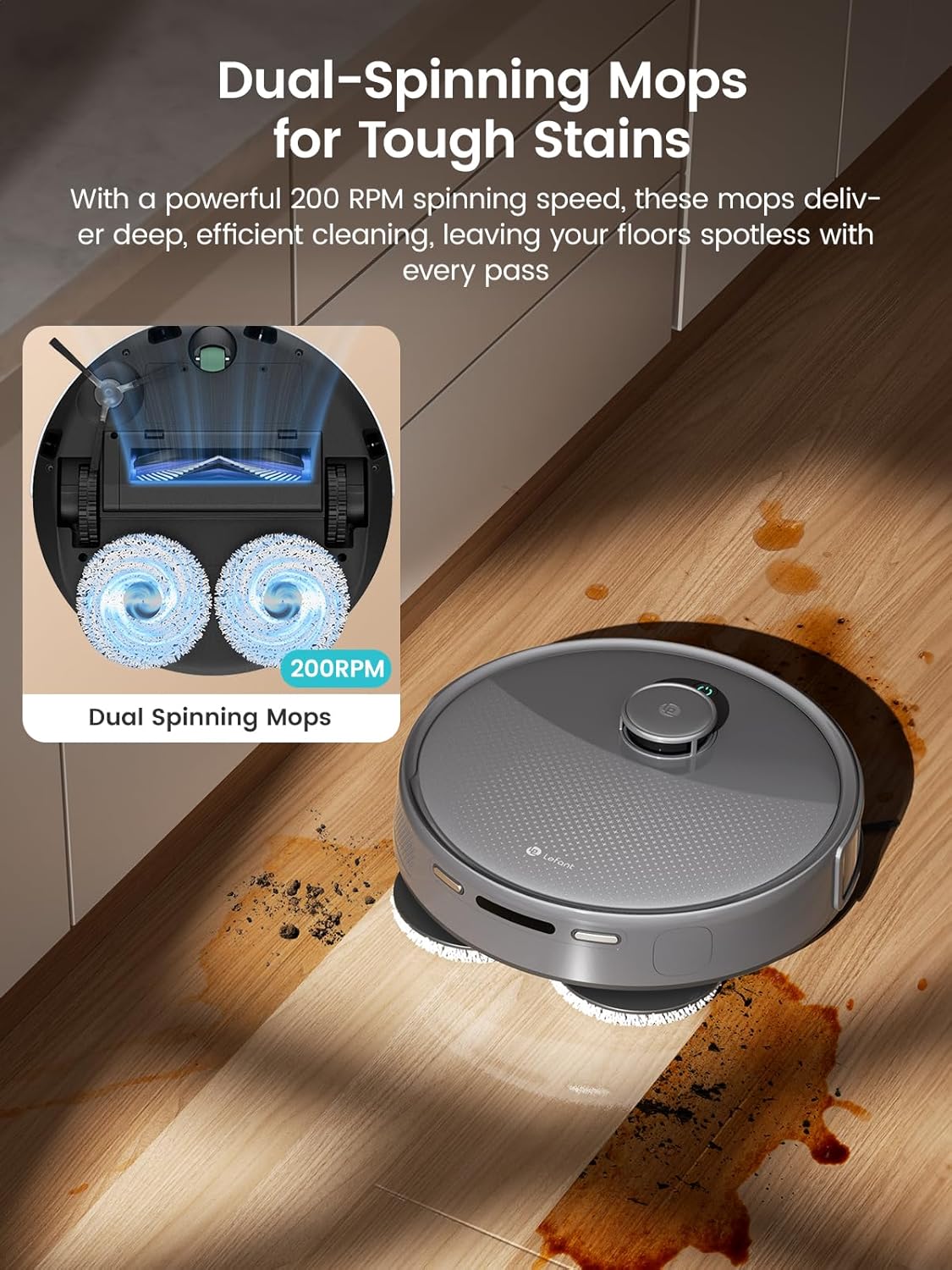 Robot Vacuum Mop 20000Pa Self Empty Wash Dry LiDAR