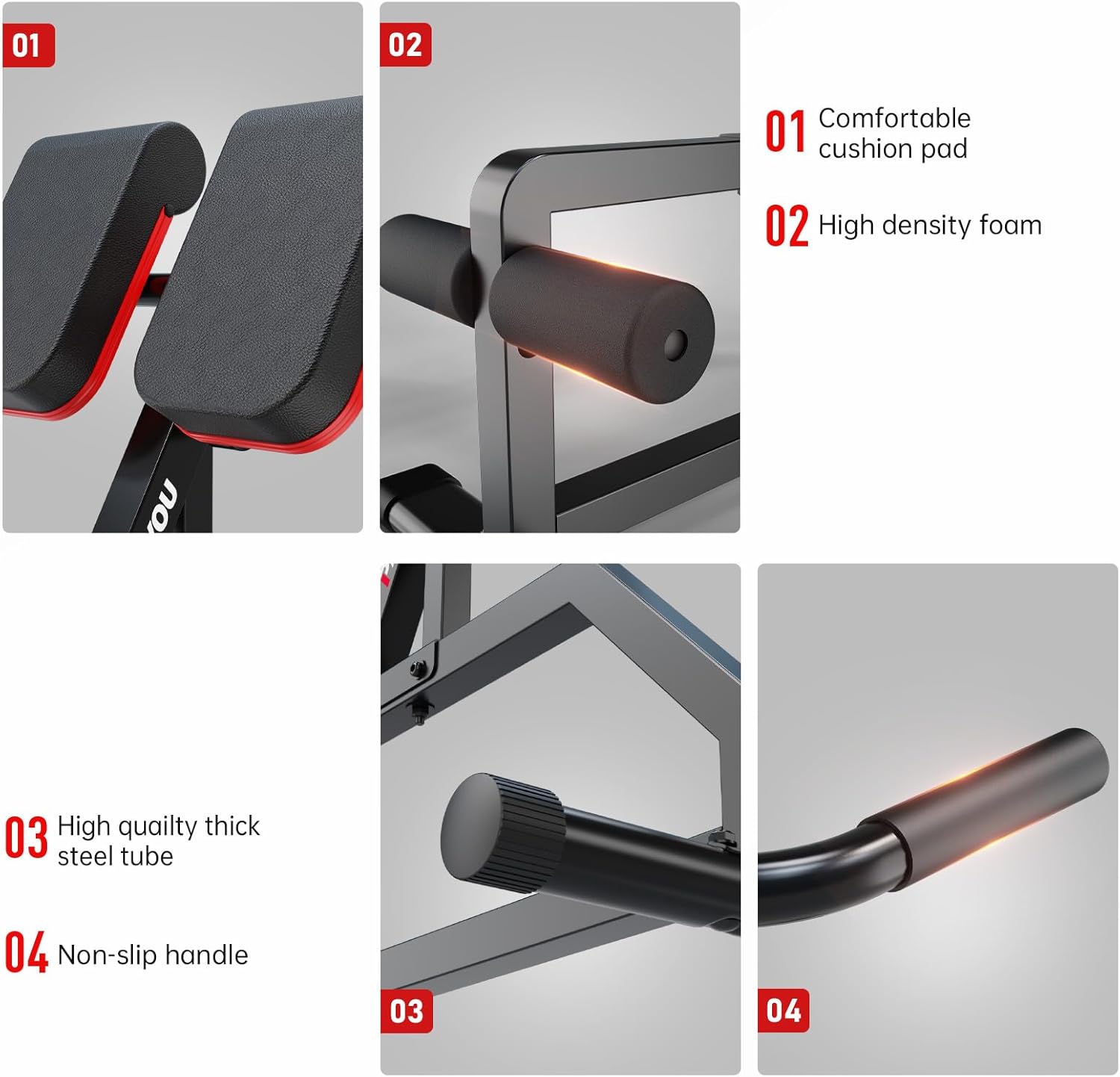 Adjustable Roman Chair Hyperextension Bench Back Extension Core