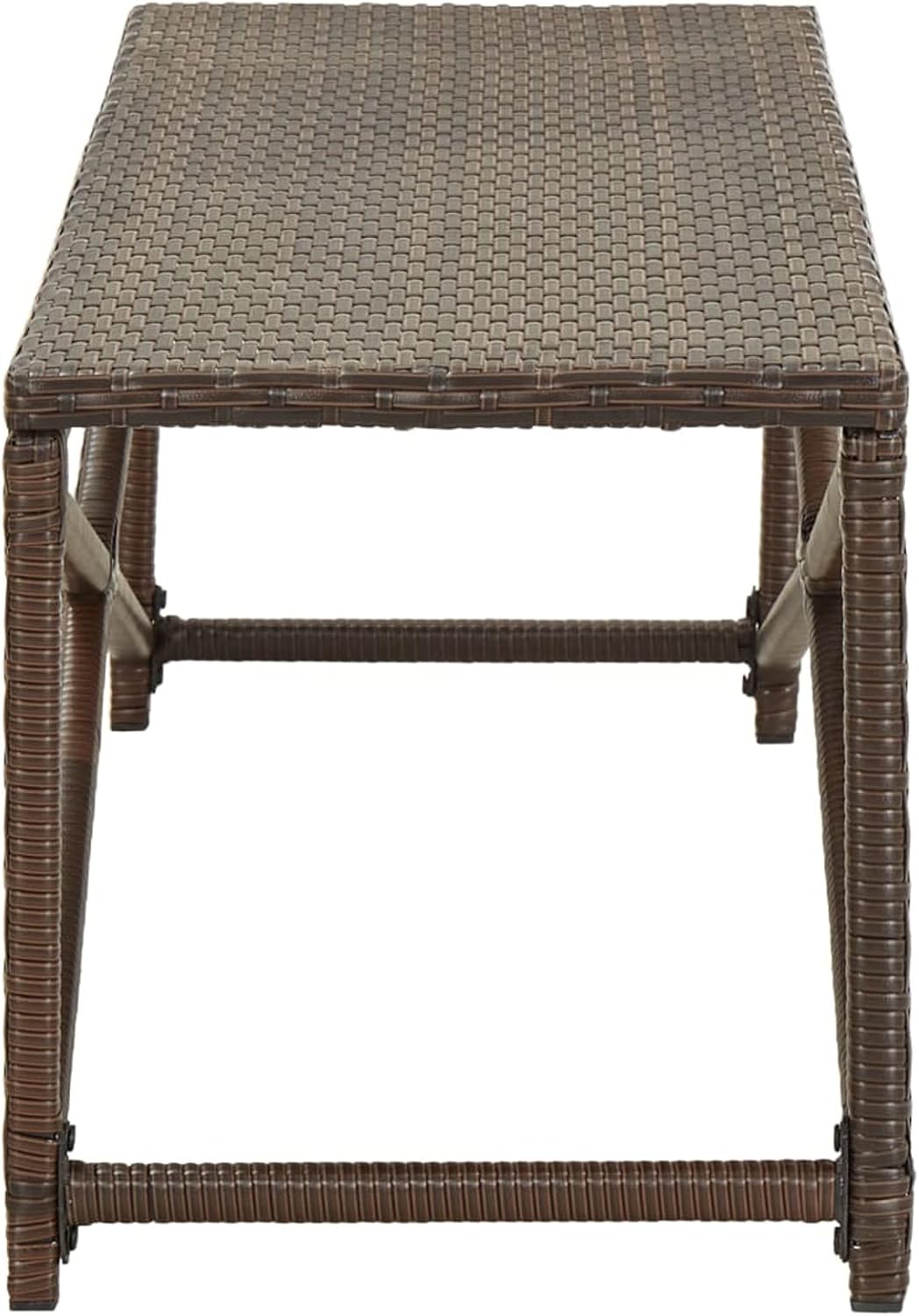 Outdoor Poly Rattan Garden Bench Patio Seat Steel Frame 120cm
