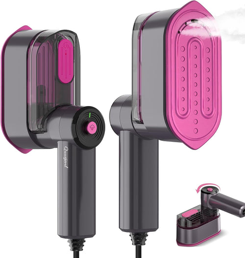 Mini Travel Garment Steamer 2in1 Fast Heat 10s Foldable Iron