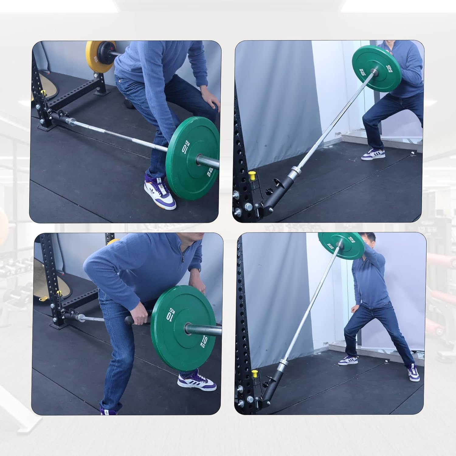 Wall Mount Landmine Attachment V Bar Row Handle Olympic Bar