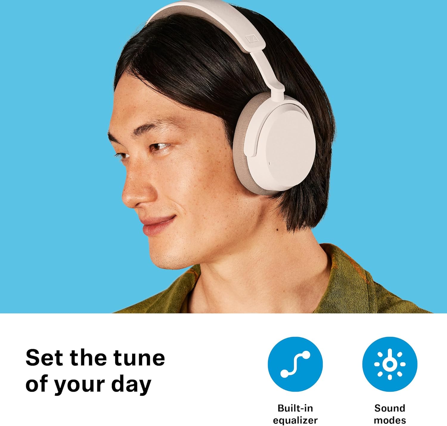 Bluetooth Noise Cancelling Over Ear Headphones 50H Battery HD Sound