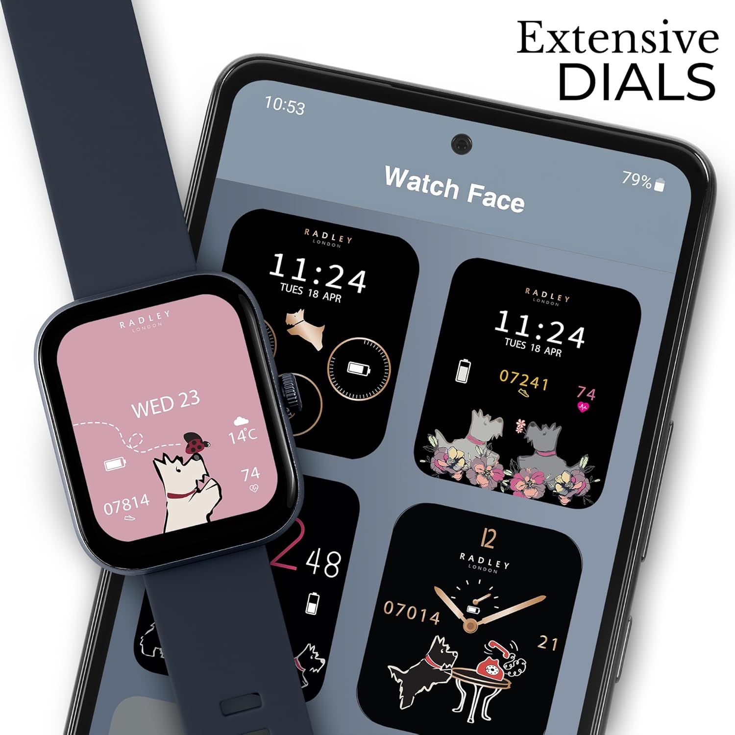 Womens Smart Watch Bluetooth Call Fitness Tracker Navy