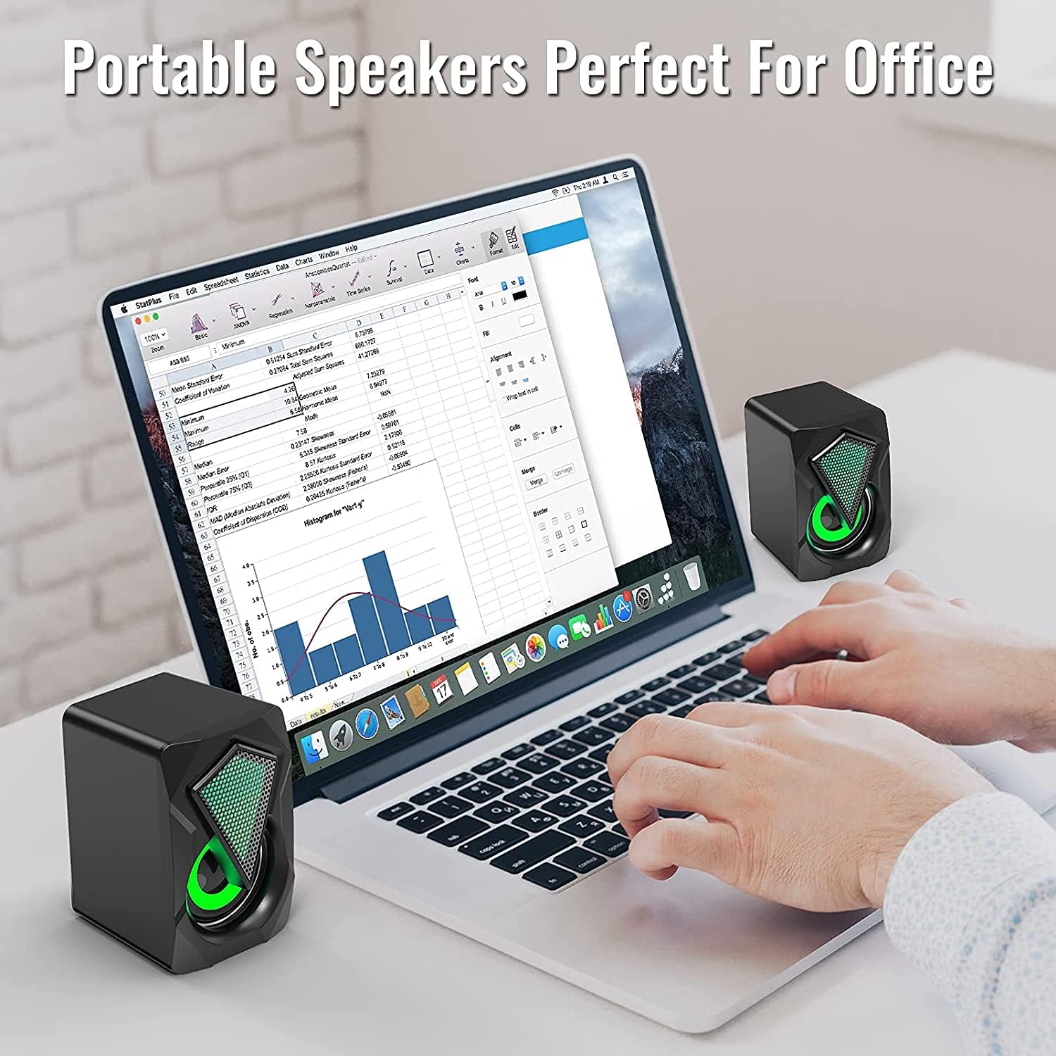 Mini Computer Speakers USB Powered Stereo RGB Desktop Speaker