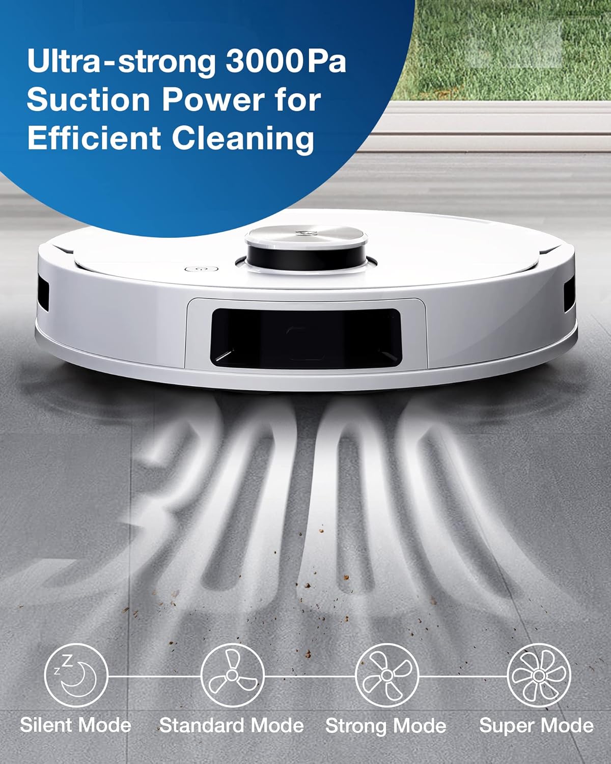 Robot Vacuum Mop Self Empty 3000Pa LiDAR Mapping Smart Clean