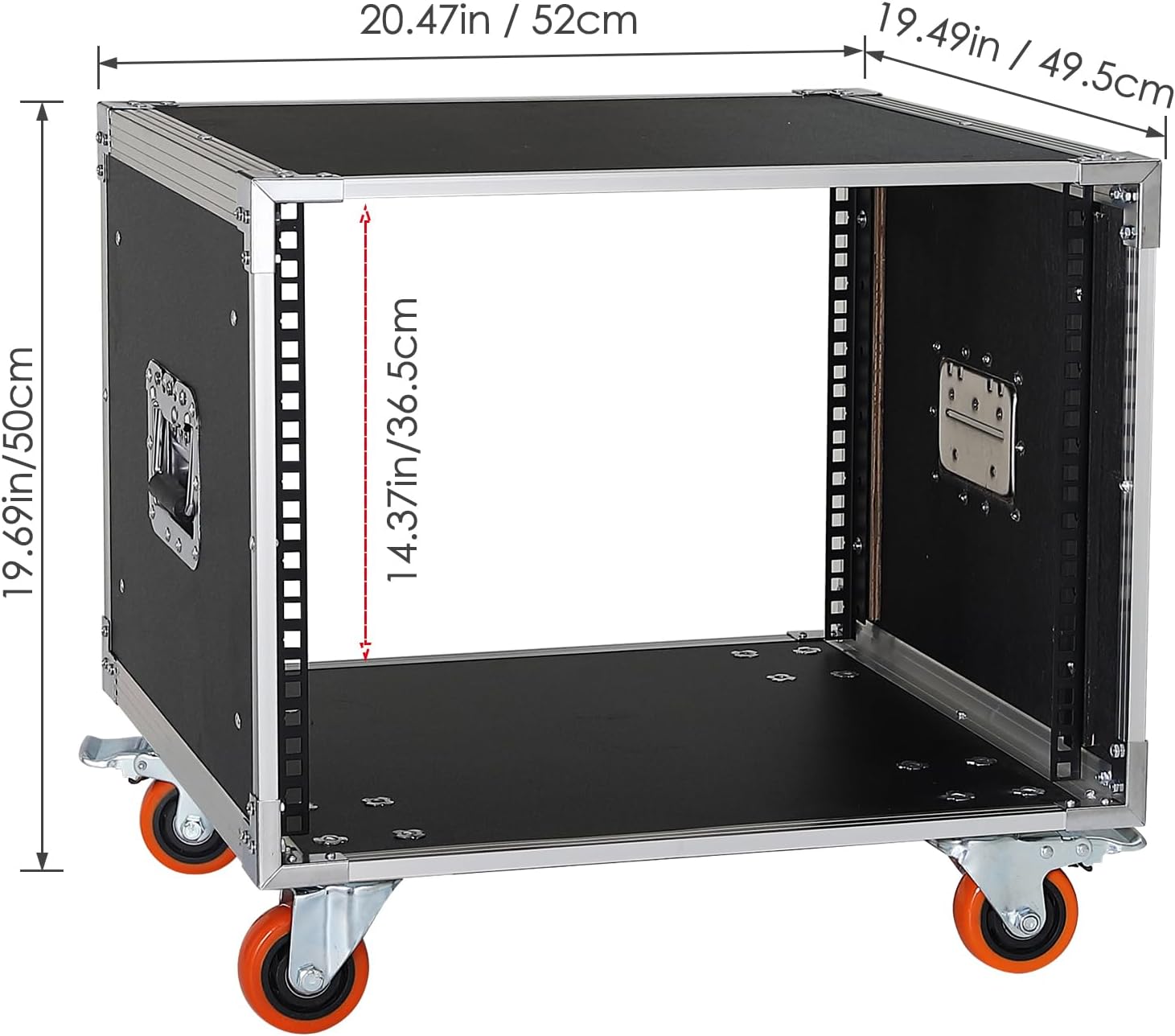8U 19 Inch Rack Mount Cabinet on Wheels AV Server Stand