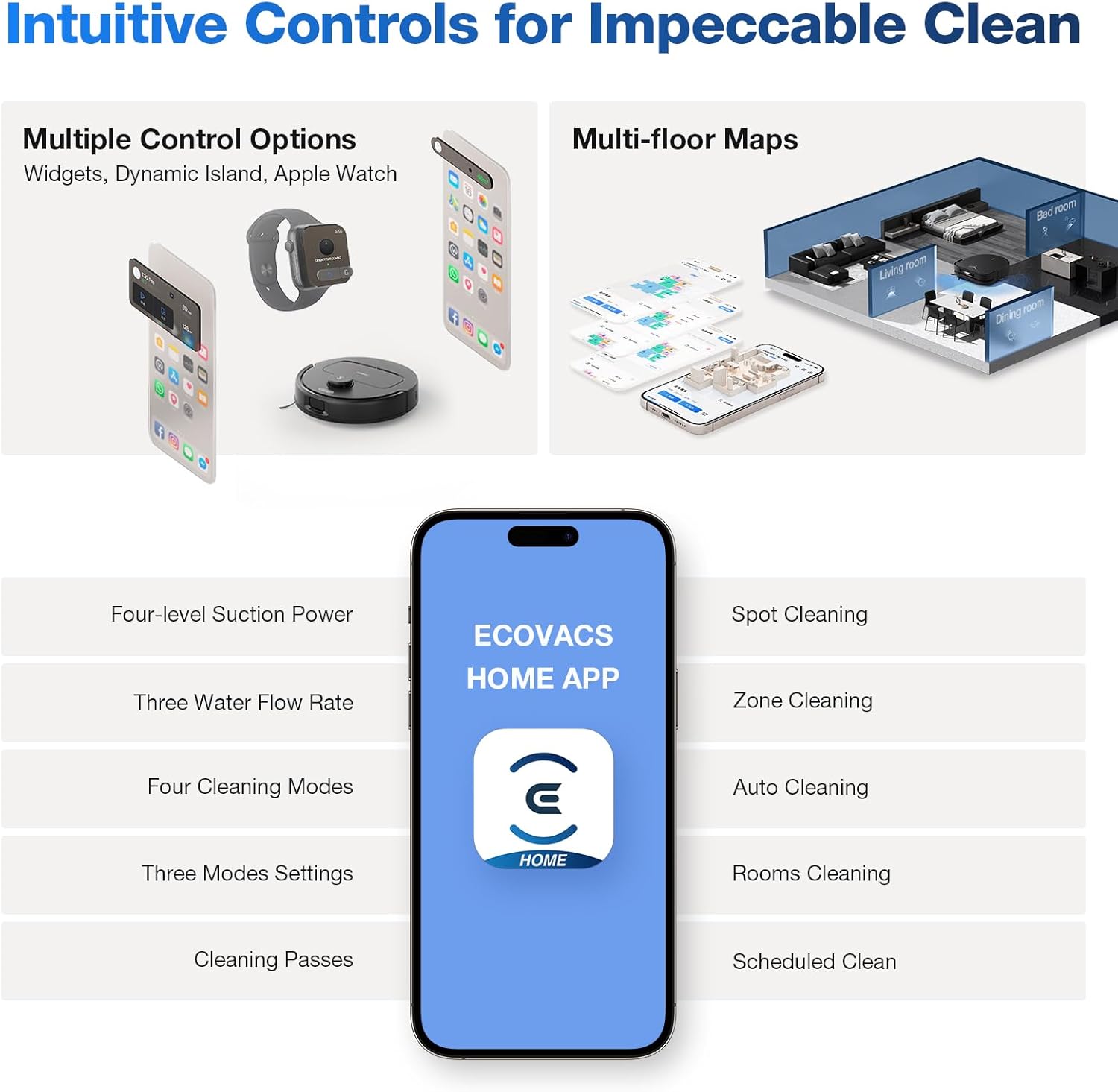 Robot Vacuum Mop 10000Pa Self Cleaning Station Hot Wash Dry