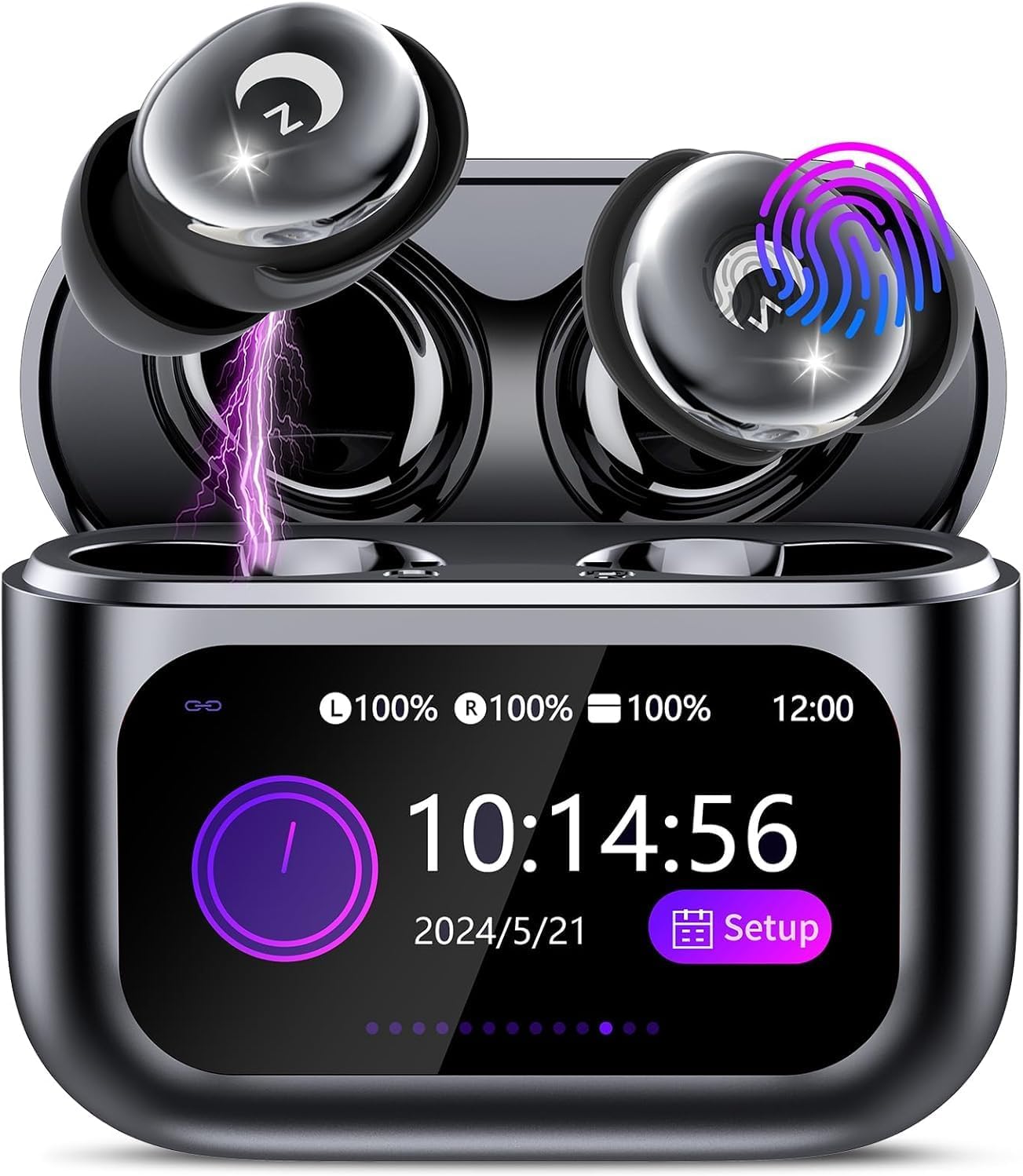 Wireless Bluetooth Sleep Earbuds Touch Screen 48 Hour Battery