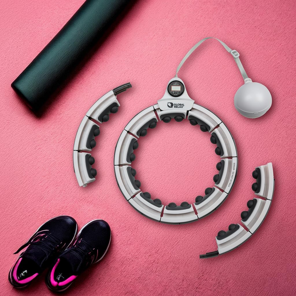 Smart Weighted Hula Hoop Fitness Hoop w/ Counter Adjustable 16 Links