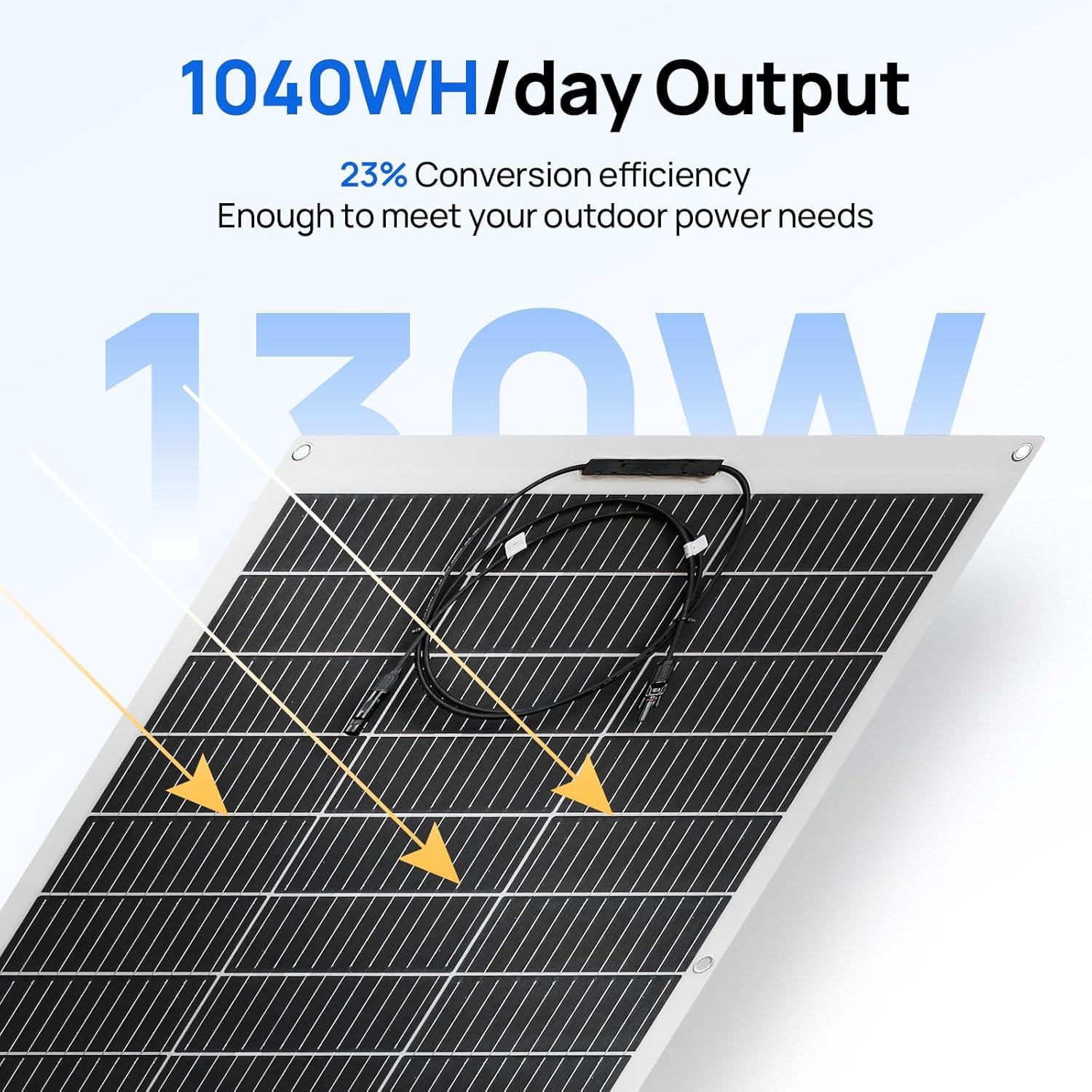 260W Flexible Solar Panel 12V Waterproof RV Boat Roof