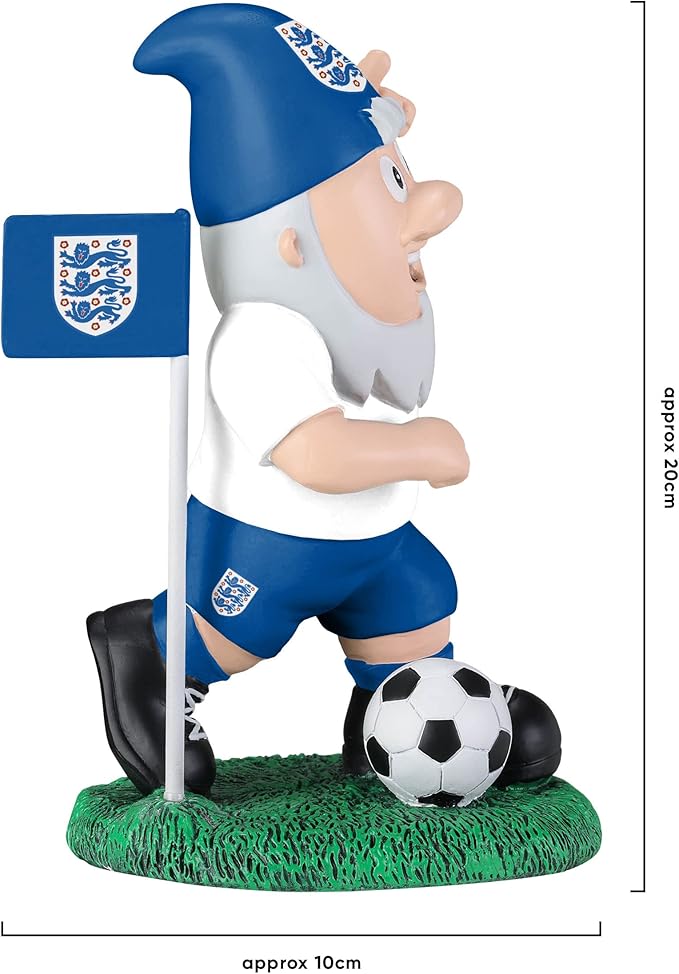 England Football Gnome Garden Ornament Corner Kick Decor