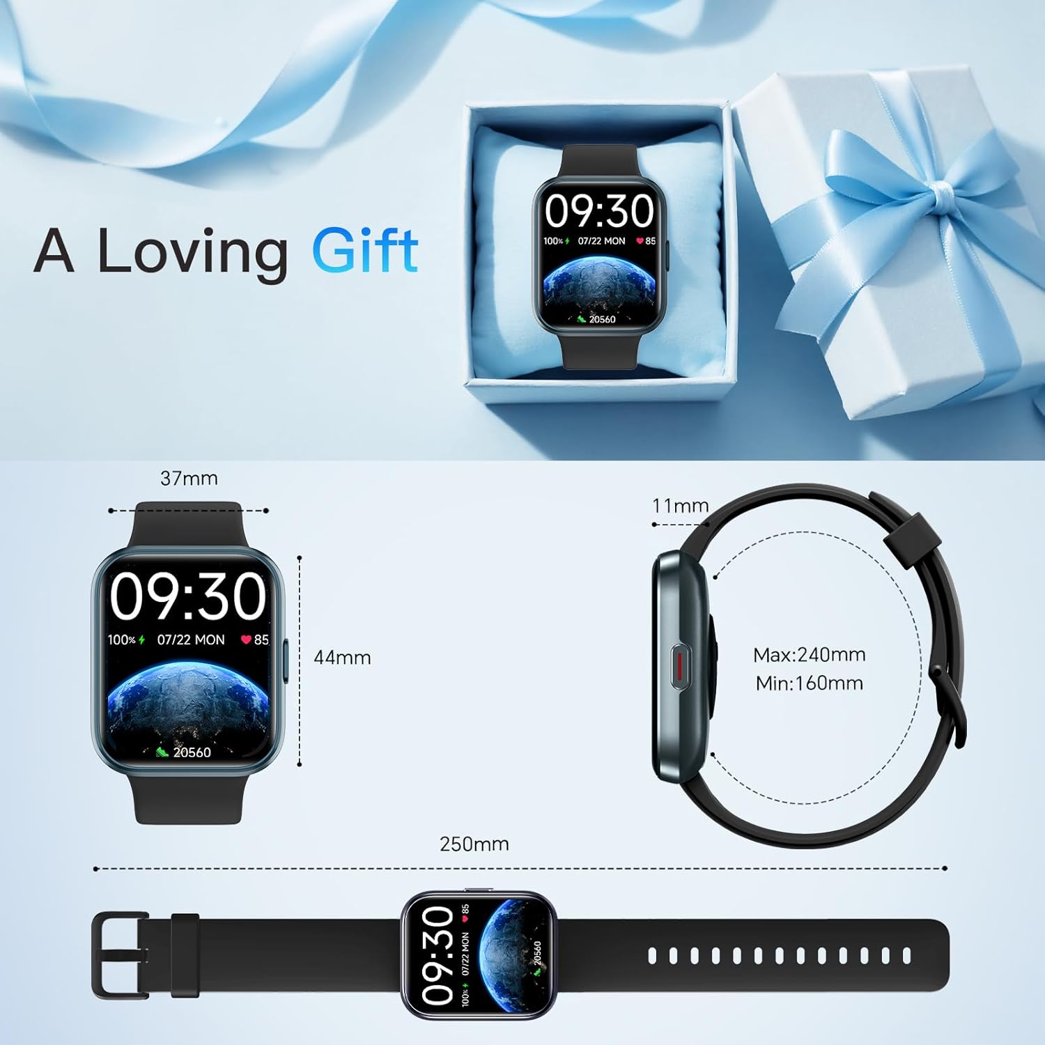 Smart Watch Bluetooth Calling Alexa 120 Sports Waterproof