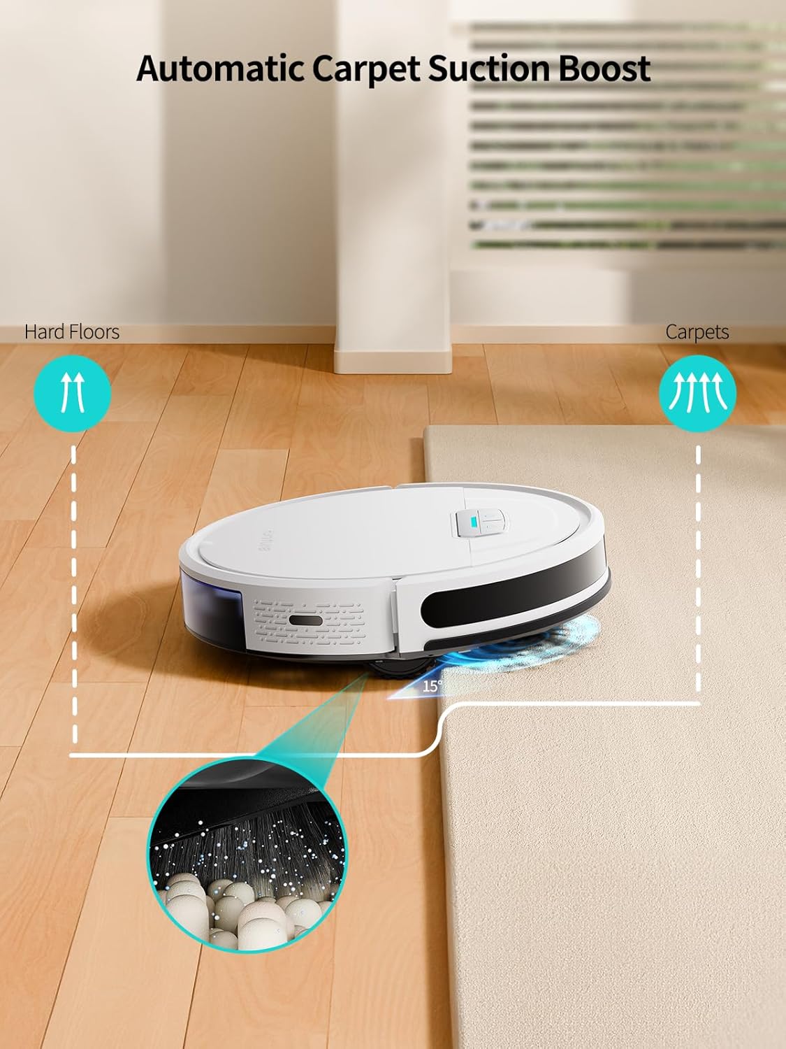 Robot Vacuum Mop 7000Pa LiDAR Mapping Ultra Slim App Alexa