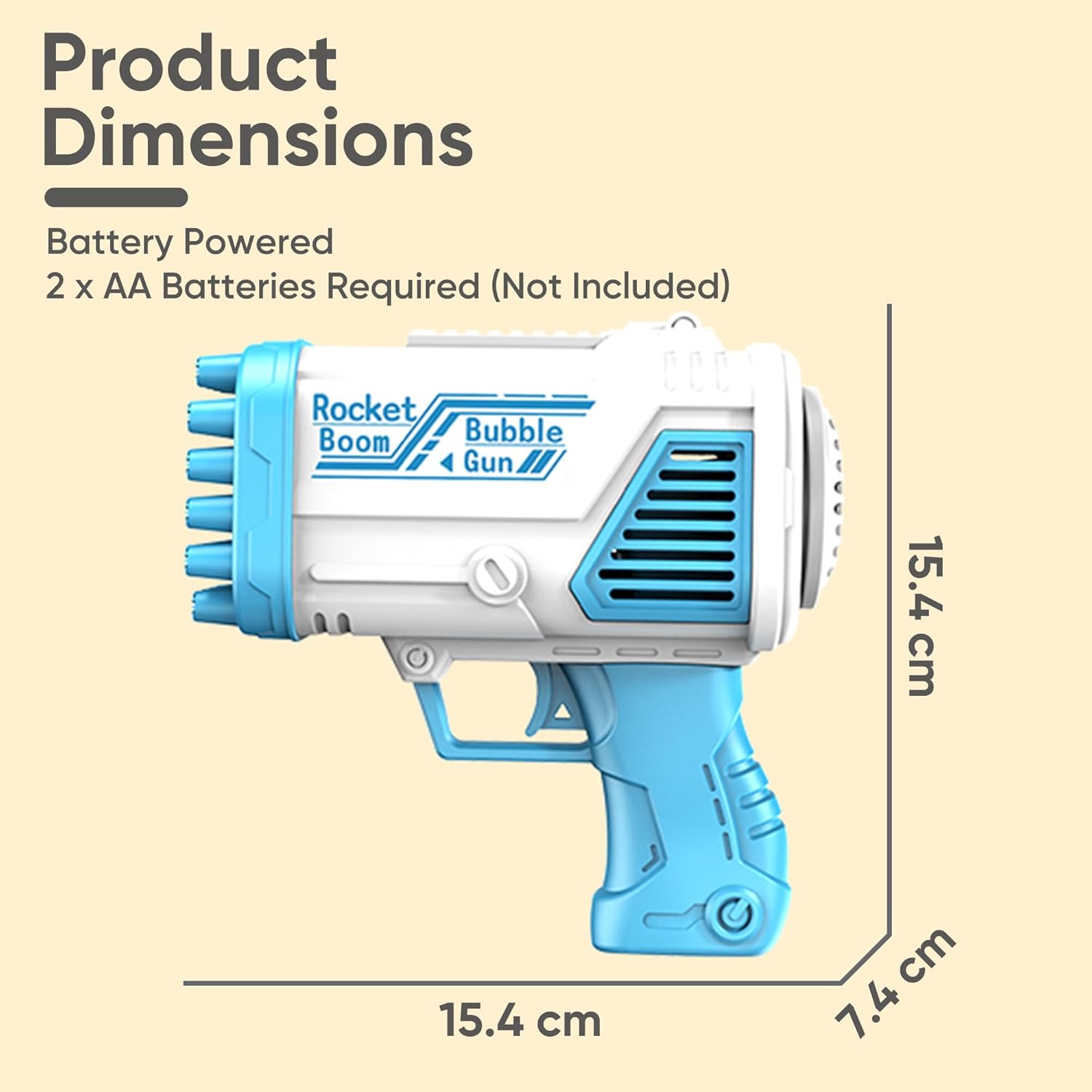 32 Hole Bubble Gun Kids Handheld Bubble Blaster Blue