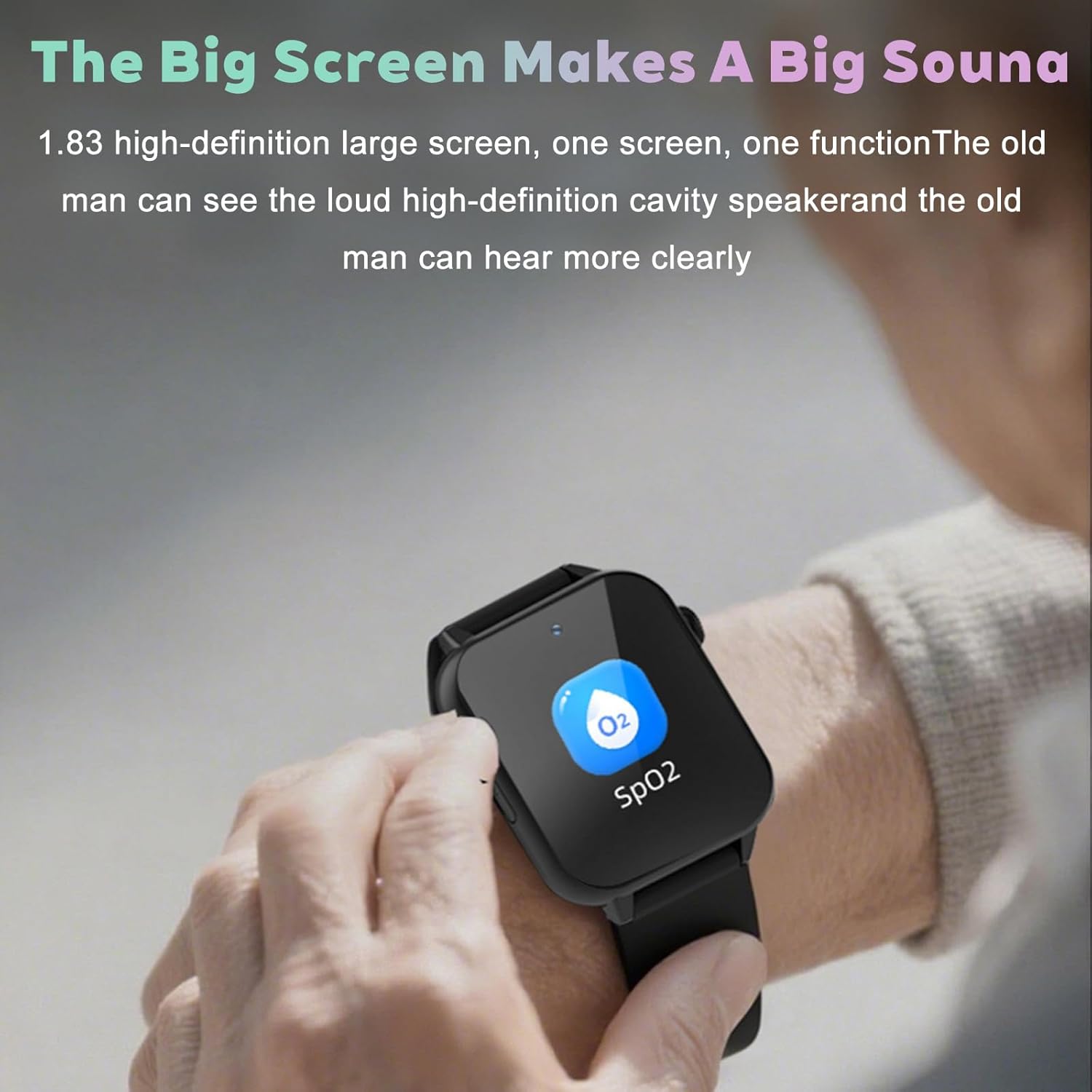 Senior Safety Smart Watch with Fall Detection SOS Call