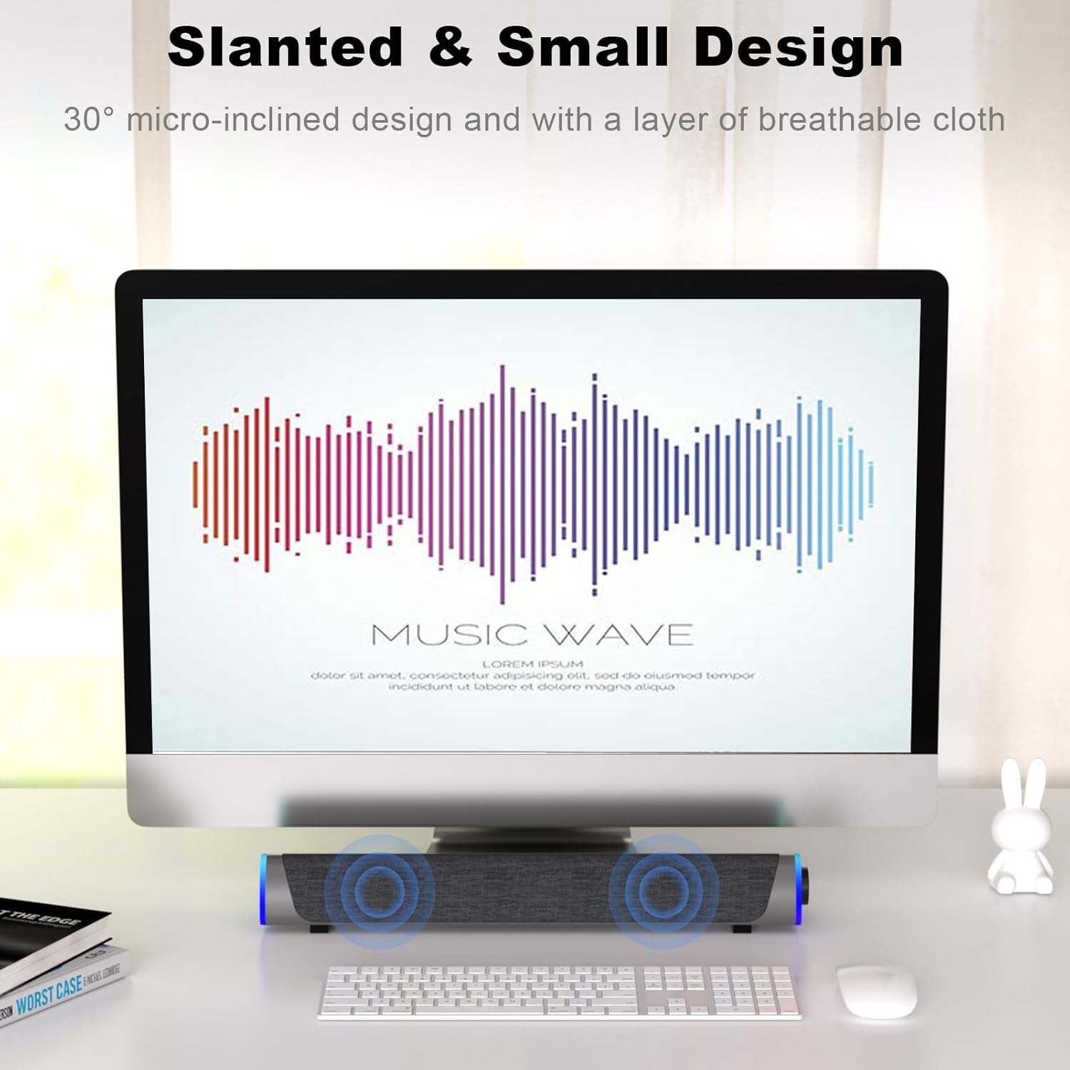 USB Computer Soundbar Speakers RGB LED Desktop PC Laptop