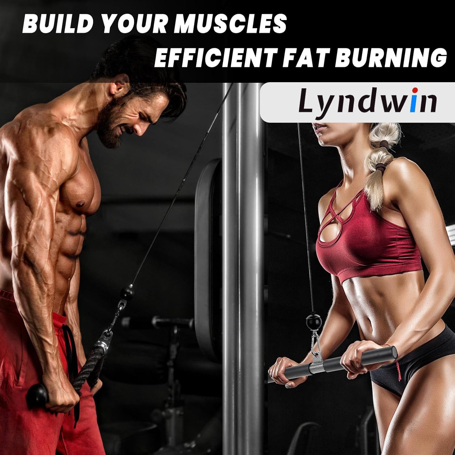 Dual Cable Pulley System Home Gym Lat Pulldown Tricep Bicep