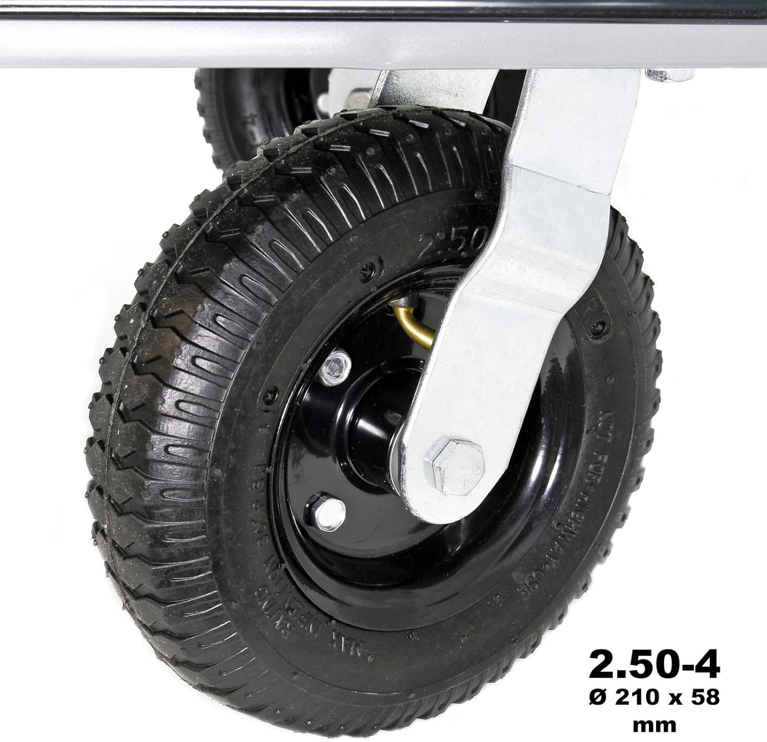 300KG Platform Trolley Pneumatic Tyres Foldable Handle