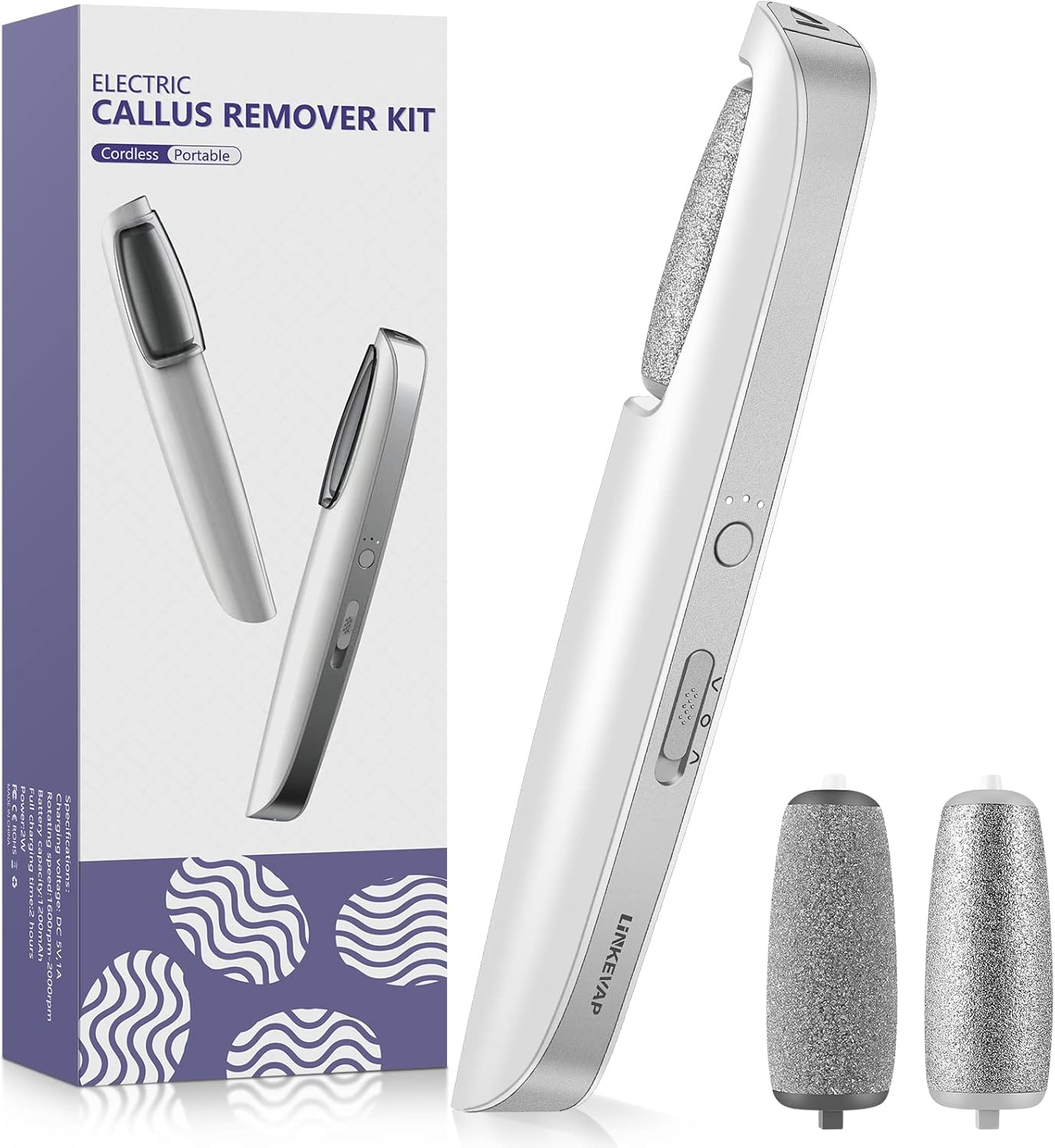 Electric Callus Remover Foot Scrubber Pedicure Tool Rechargeable
