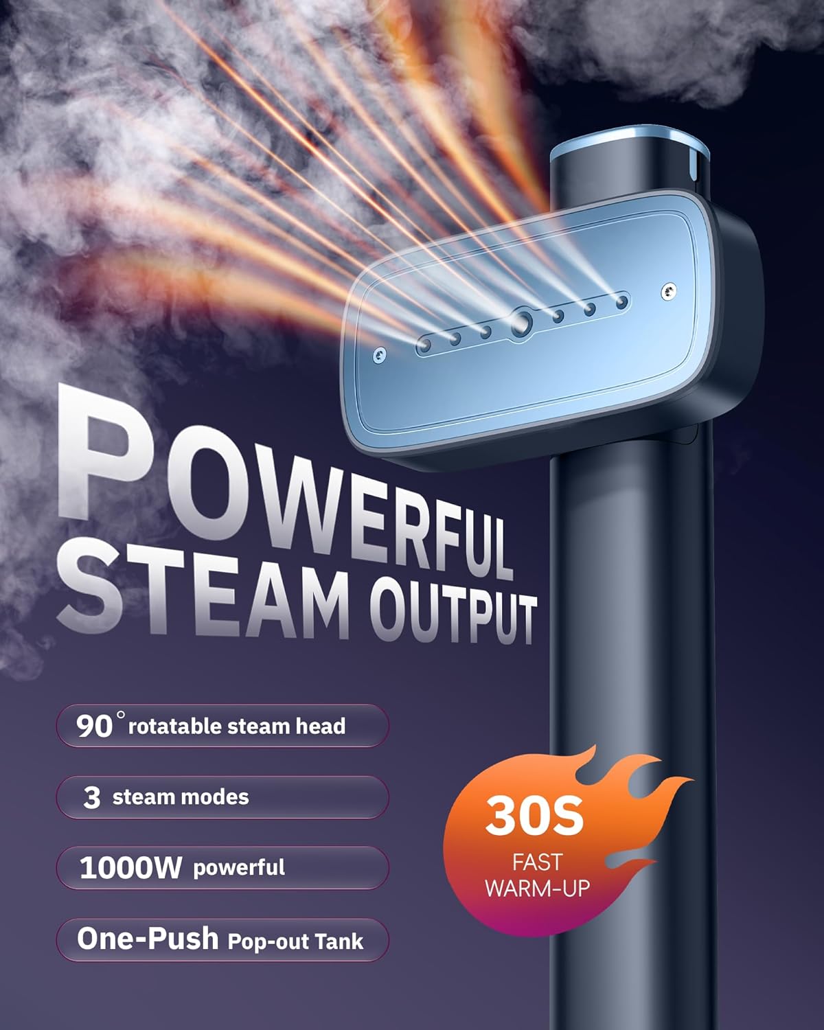 Travel Garment Steamer Dual Voltage 3in1 1000W Portable