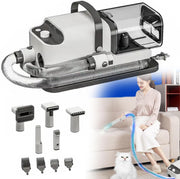 Dog Grooming Vacuum 5 in 1 20000Pa Pet Hair Clipper Low Noise 1.8L