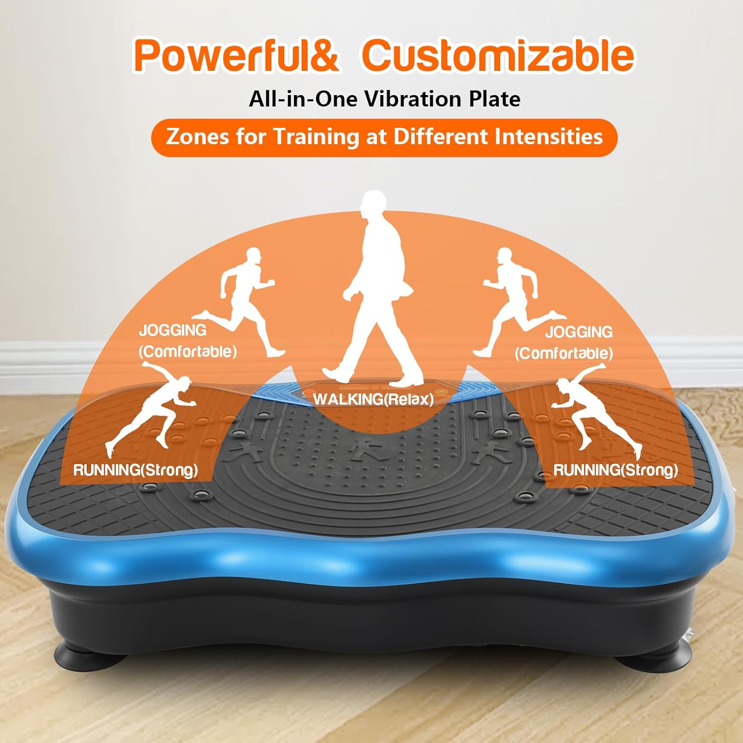 Vibration Plate Exercise Machine Full Body Fitness Platform 120 Speeds