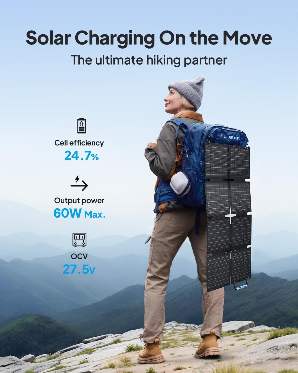 600W Portable Power Station 288Wh Solar Generator 60W Panel