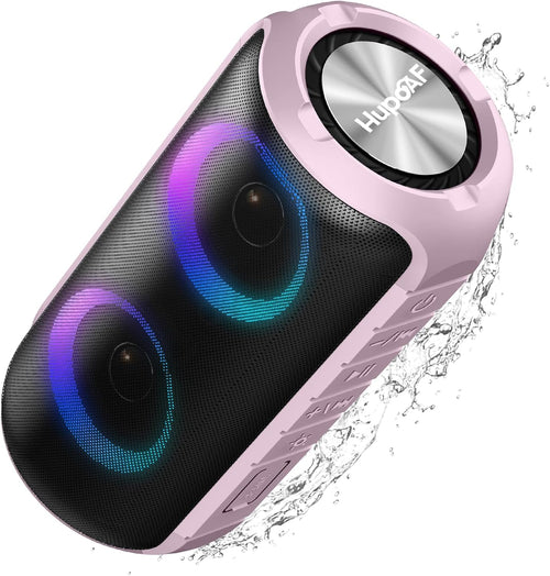 Portable Bluetooth Speaker 360 Stereo Bass RGB Lights IPX7 Waterproof
