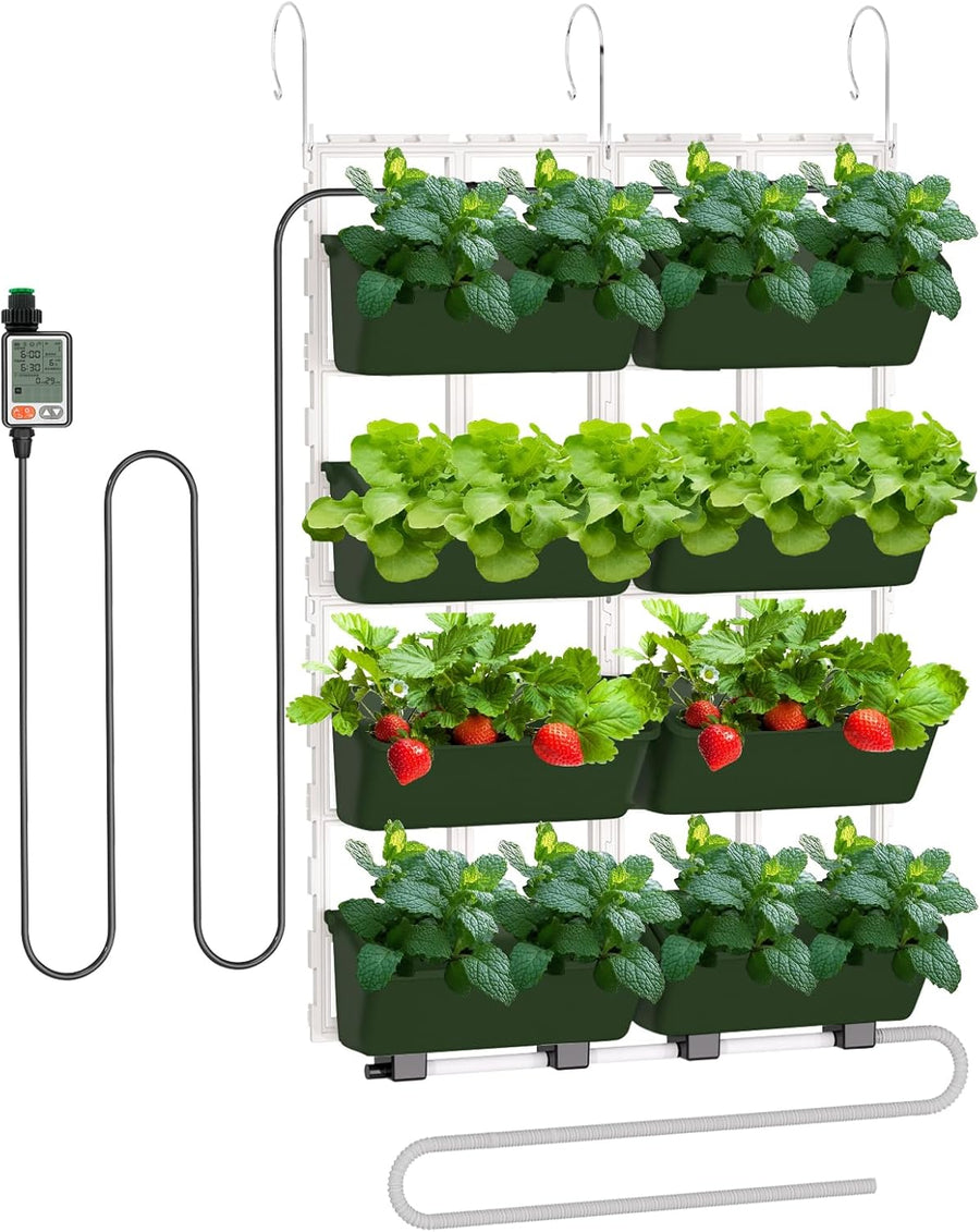 Self Watering Wall Planter 8PCS Automatic Timer Vertical Garden