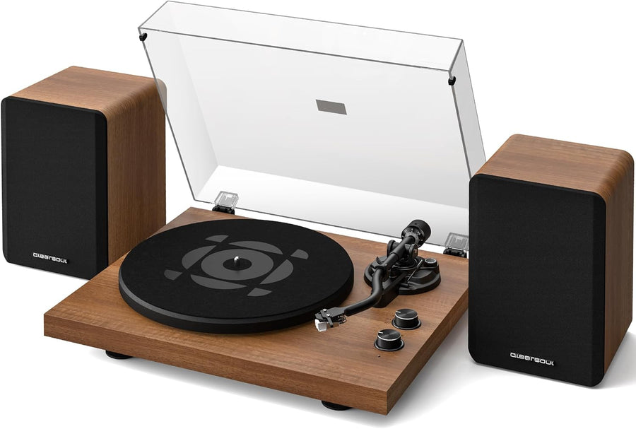 SoulBox S1 Vinyl Record Player with Stereo Speakers & Built-in Preamp