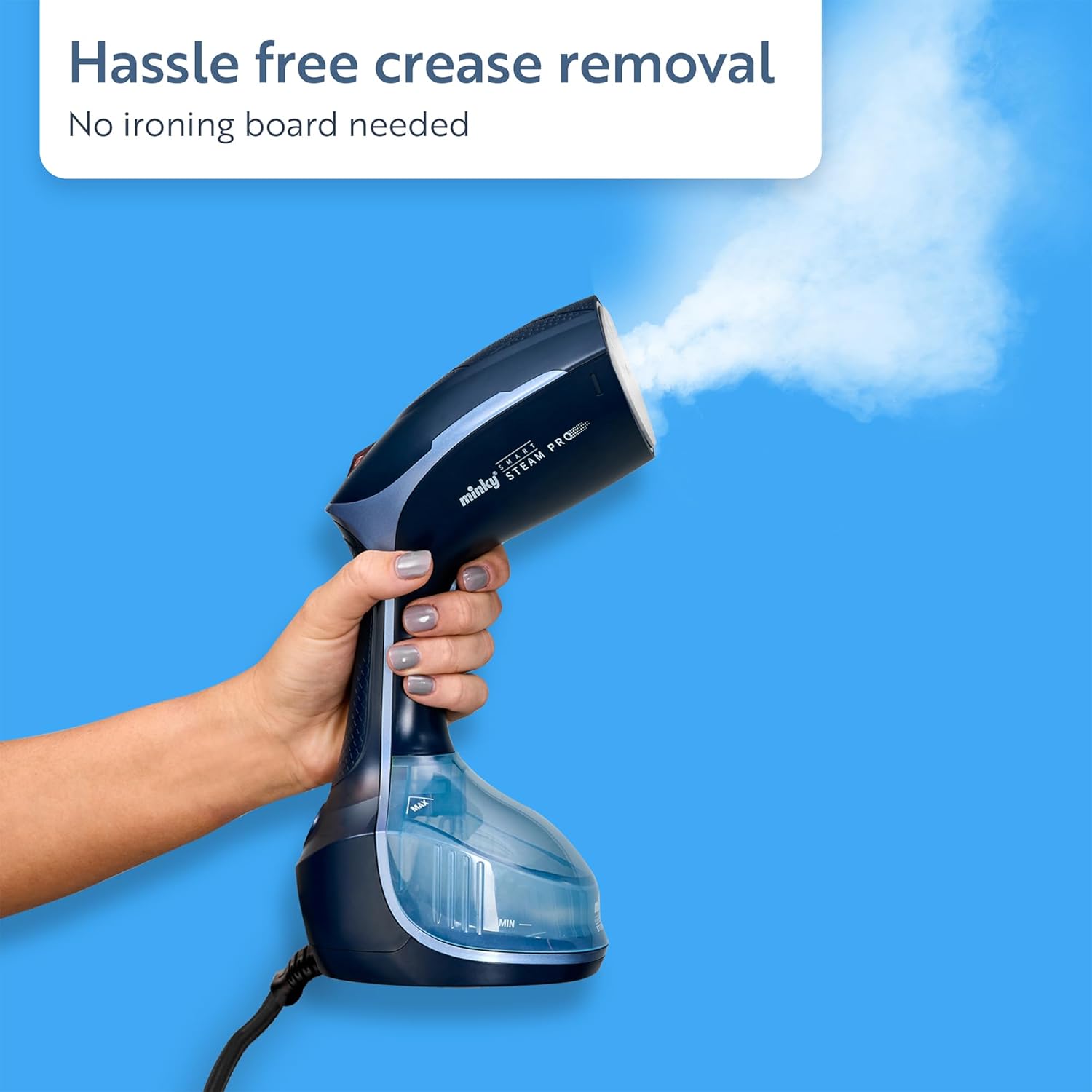 Handheld Garment Steamer 1500W Fast Heat 250ml Tank Fabric Brush